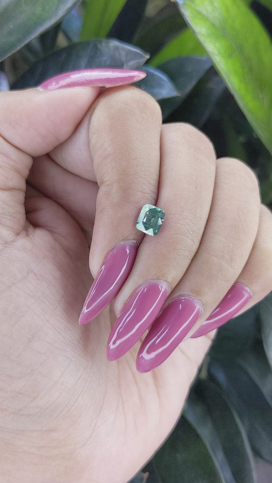 1.49 Ct. Bluish Green Sapphire from Tanzania Size Video