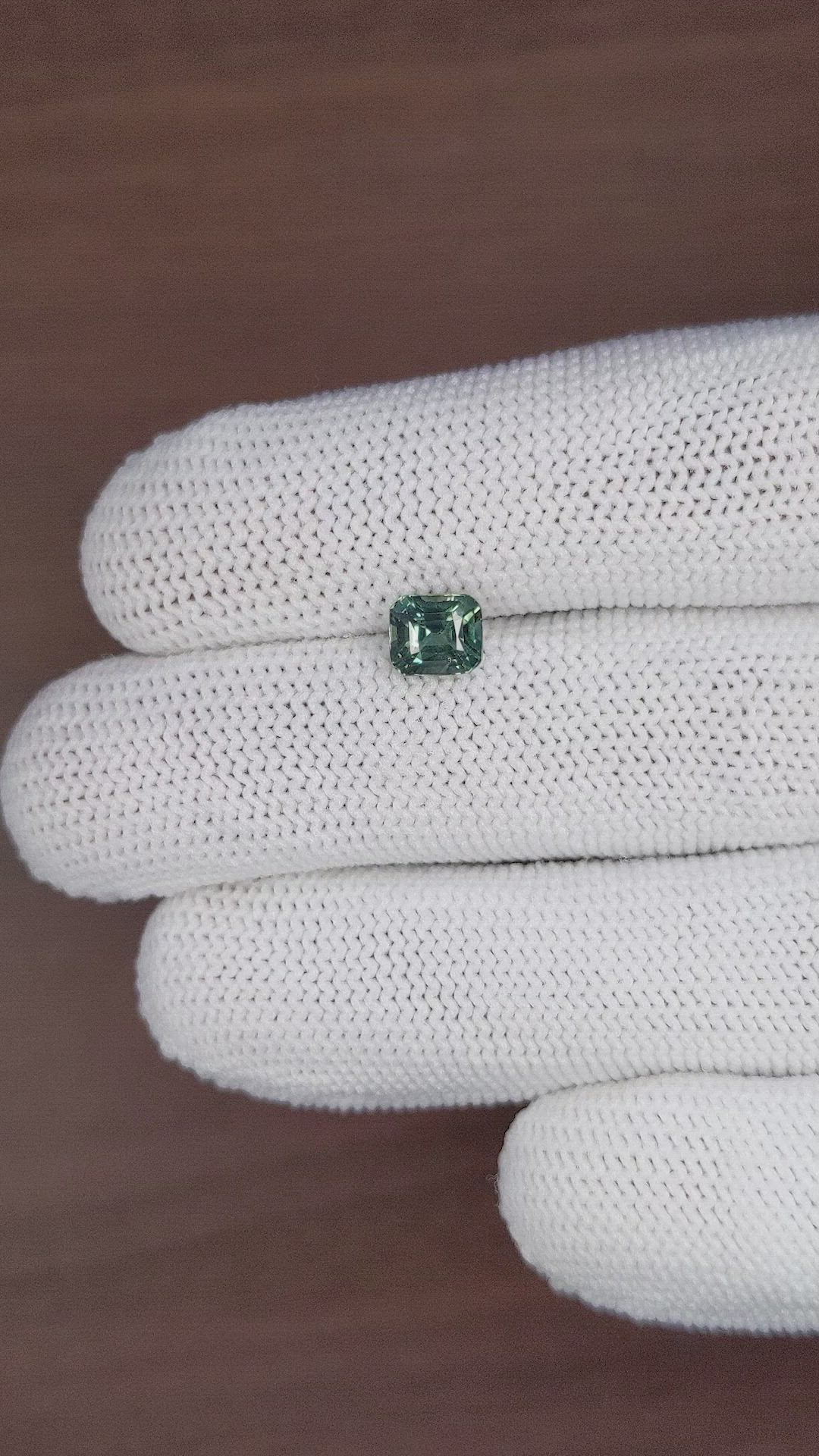 1.49 Ct. Bluish Green Sapphire from Tanzania Size Video