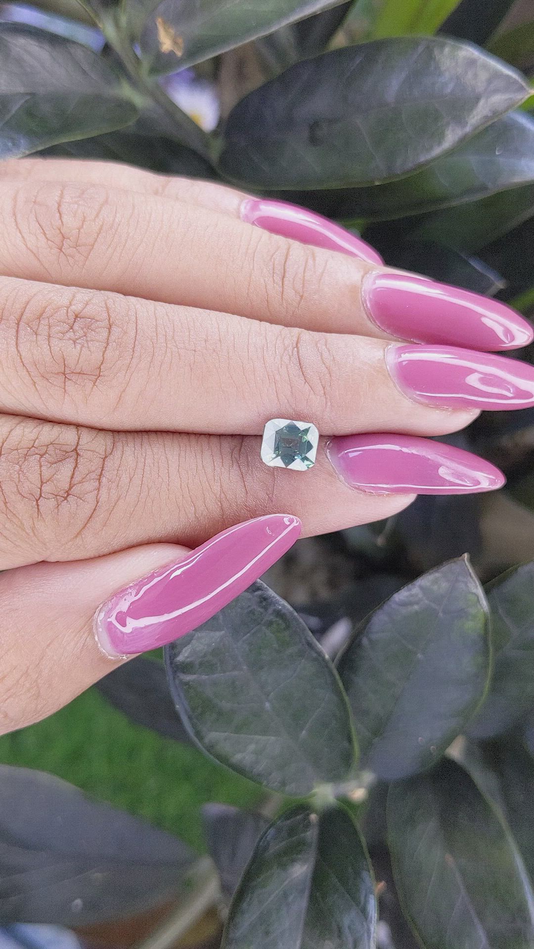 1.49 Ct. Bluish Green Sapphire from Tanzania Size Video