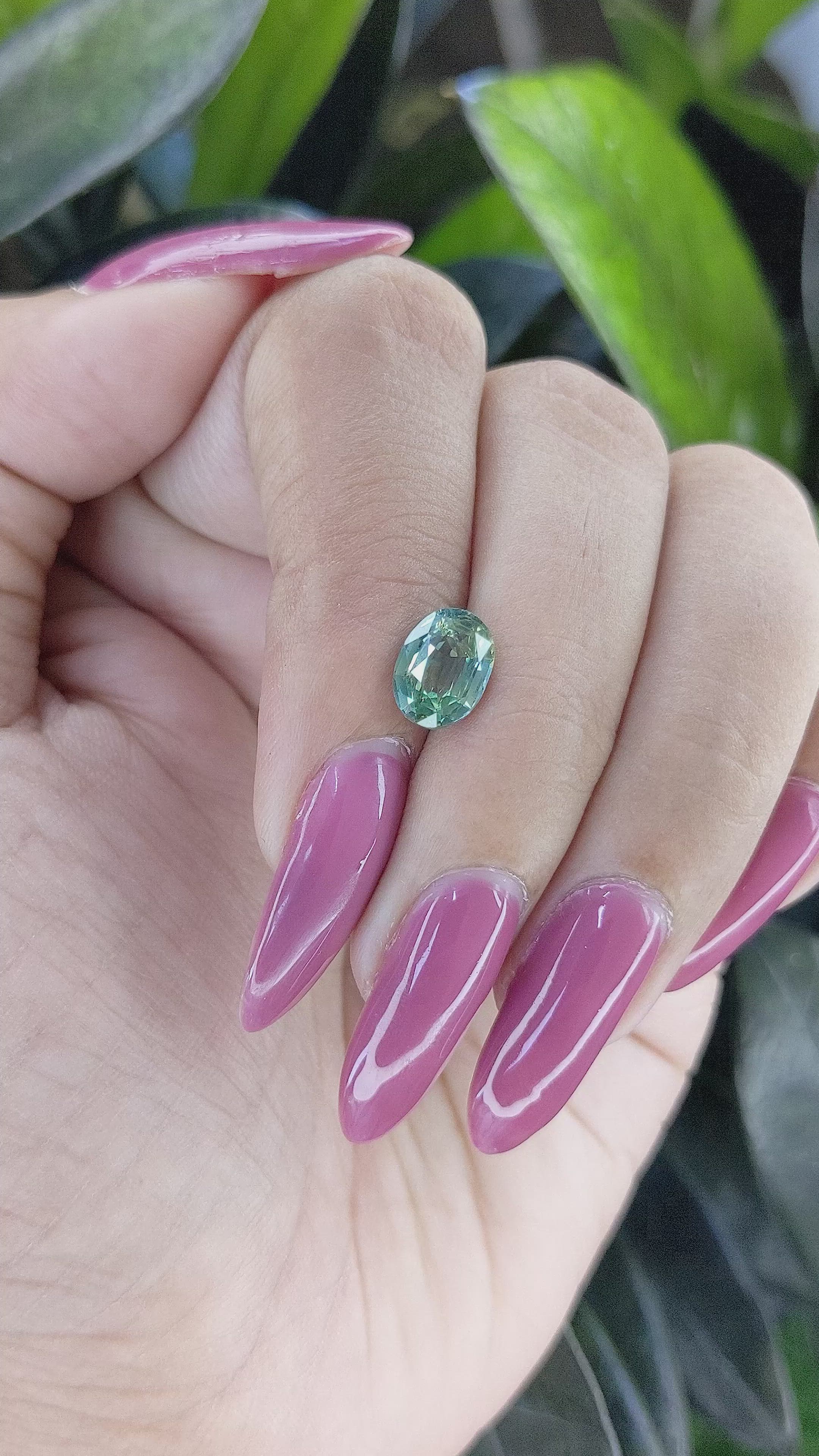 2.00 Ct. Bluish Green Sapphire from Tanzania Size Video