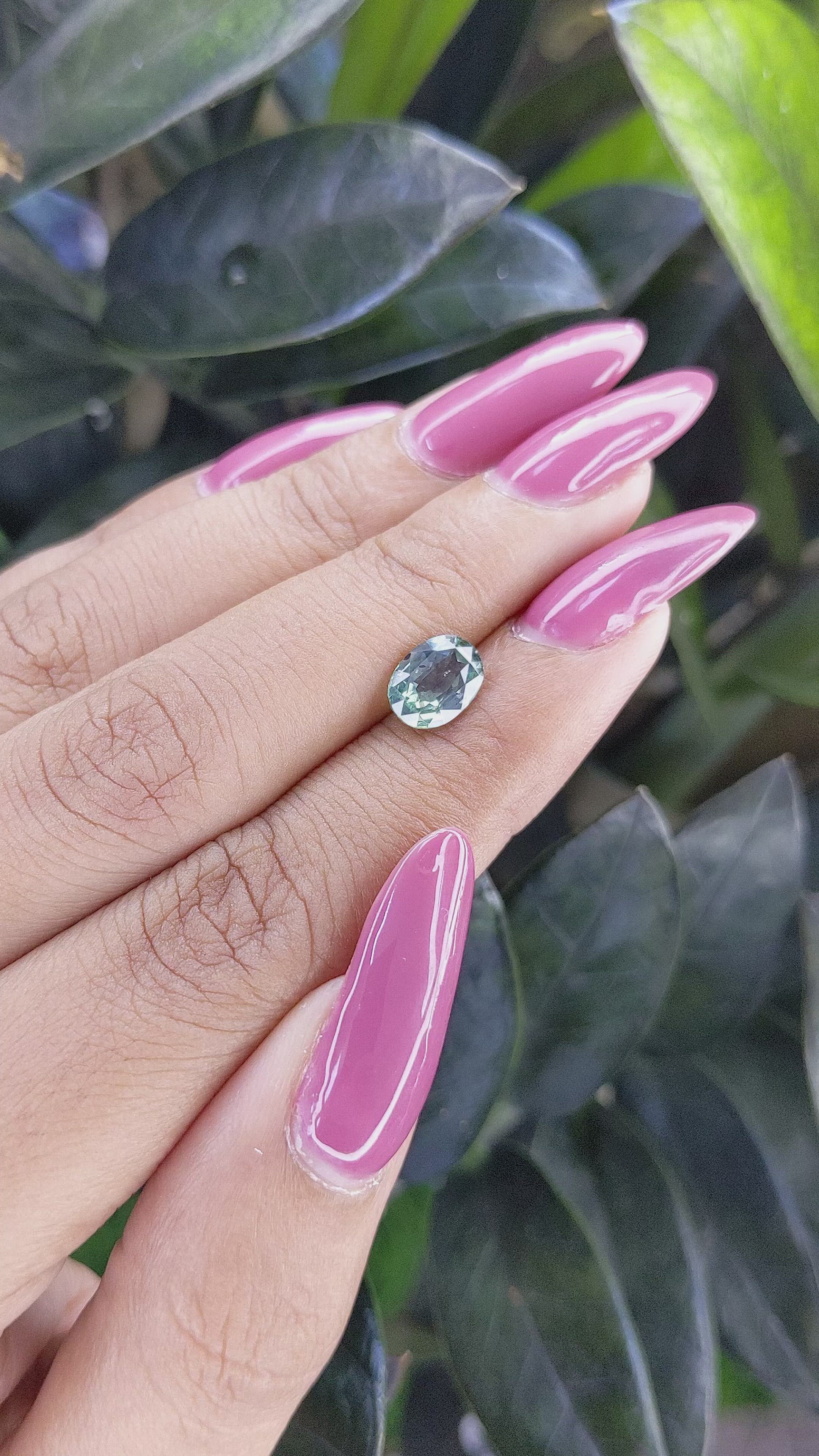 1.67 Ct. Green Sapphire from Tanzania Size Video