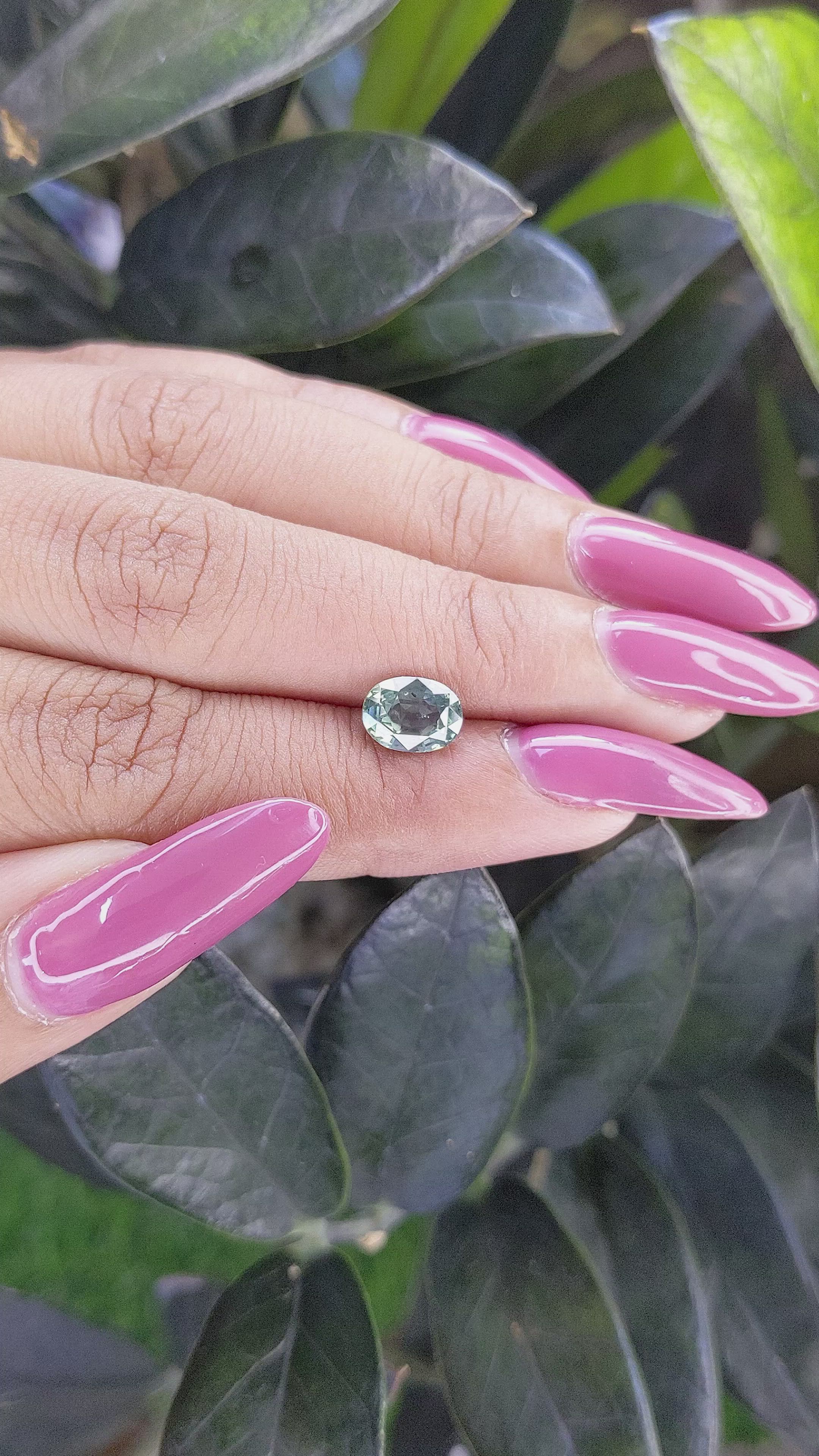1.67 Ct. Green Sapphire from Tanzania Size Video