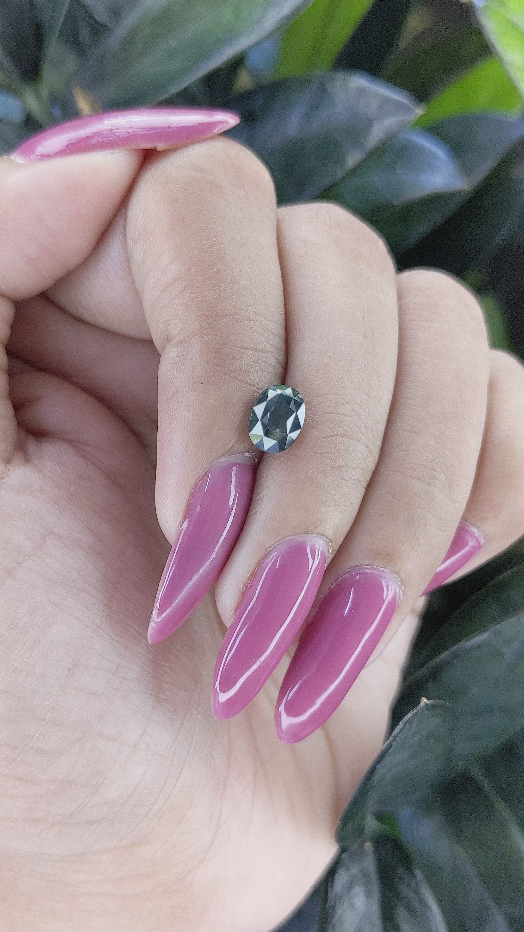 1.78 Ct. Greenish Blue Sapphire from Tanzania Size Video