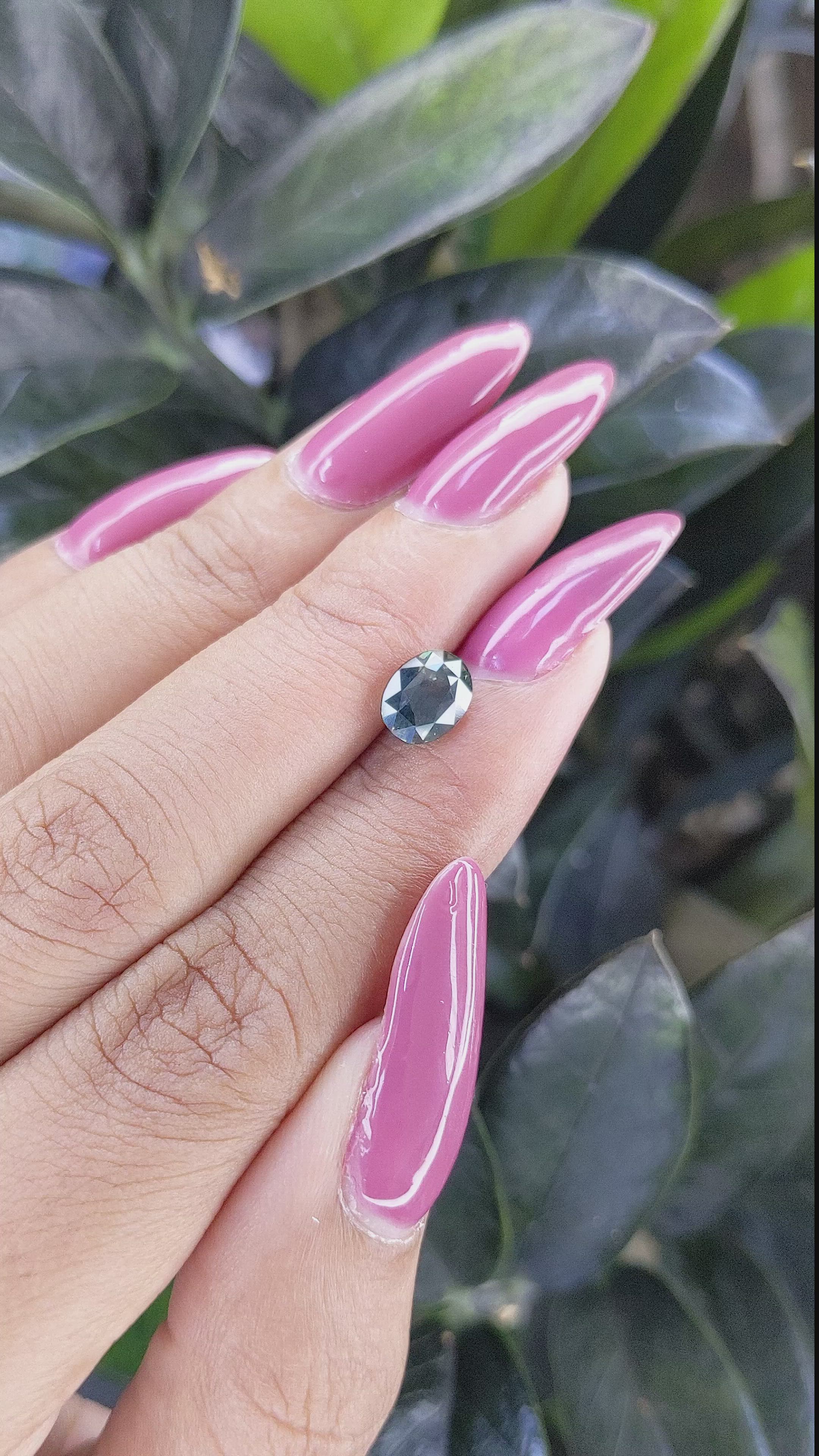 1.78 Ct. Greenish Blue Sapphire from Tanzania Size Video