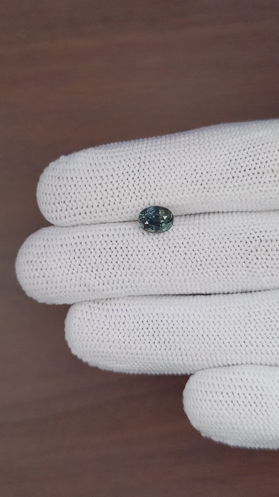 1.78 Ct. Greenish Blue Sapphire from Tanzania Size Video