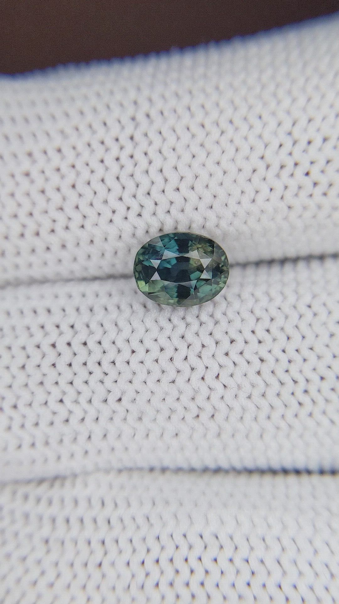 1.78 Ct. Greenish Blue Sapphire from Tanzania Size Video