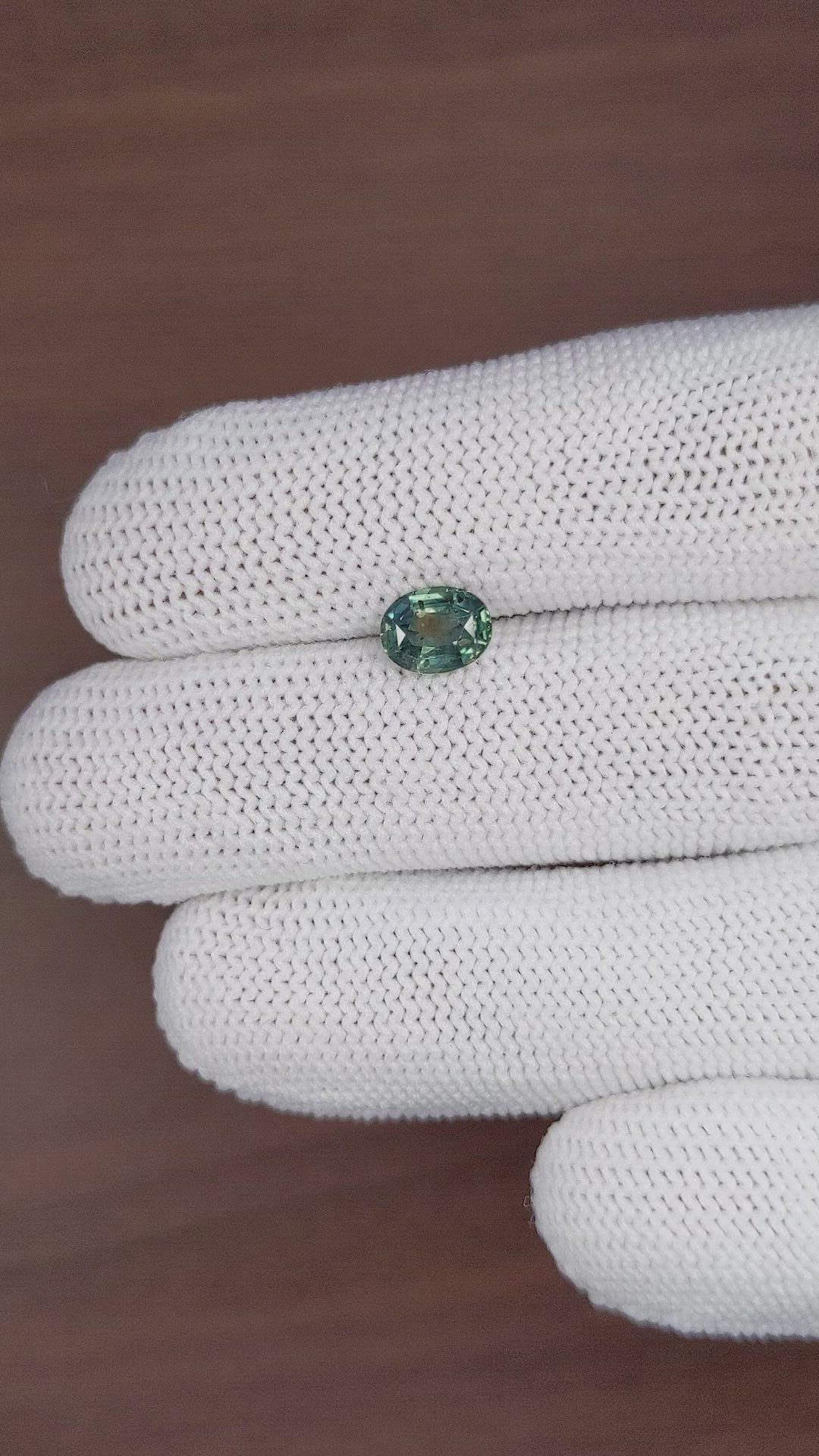 1.40 Ct. Bluish Green Sapphire from Tanzania Size Video