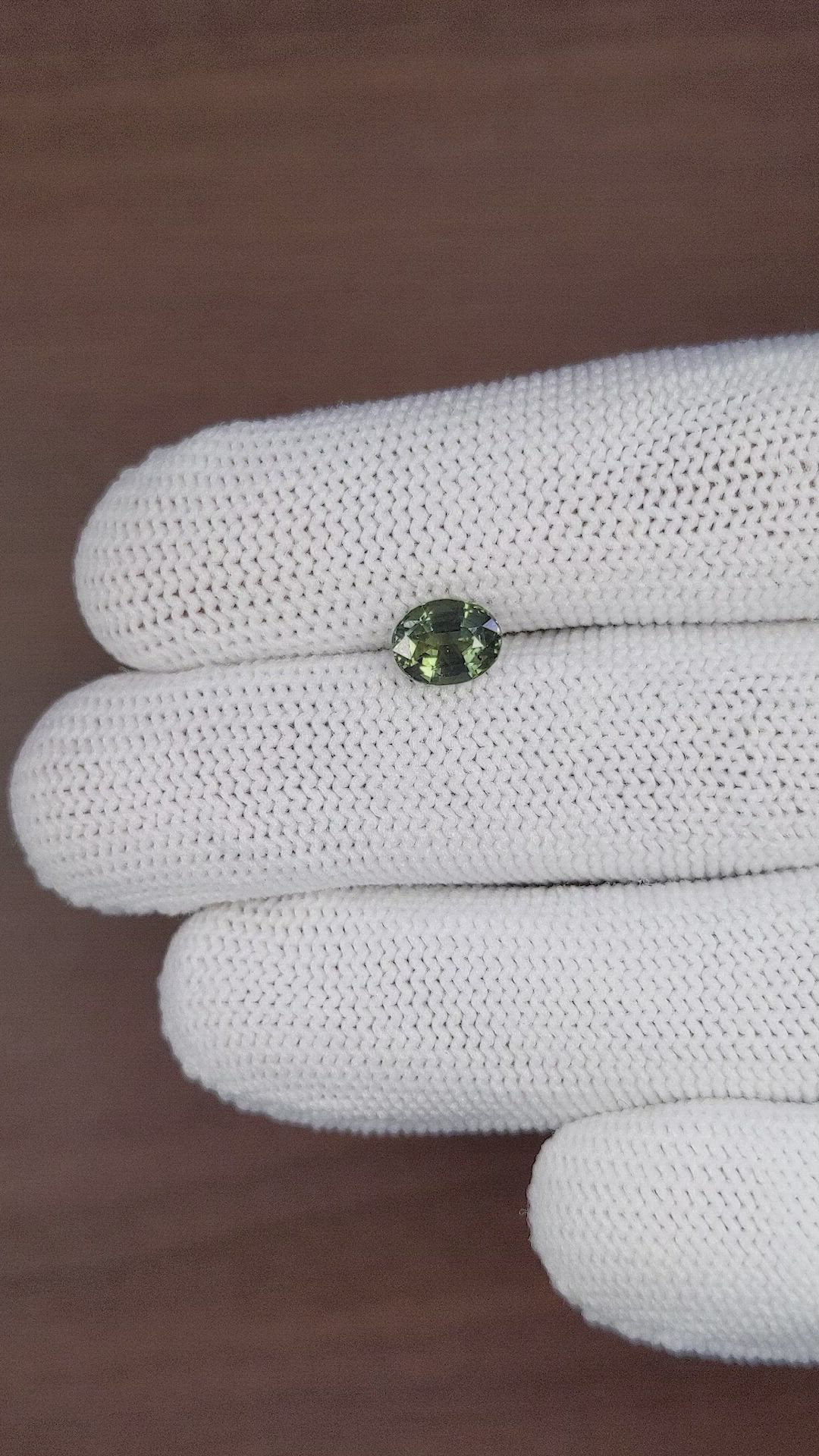 1.53 Ct. Green Sapphire from Tanzania Size Video