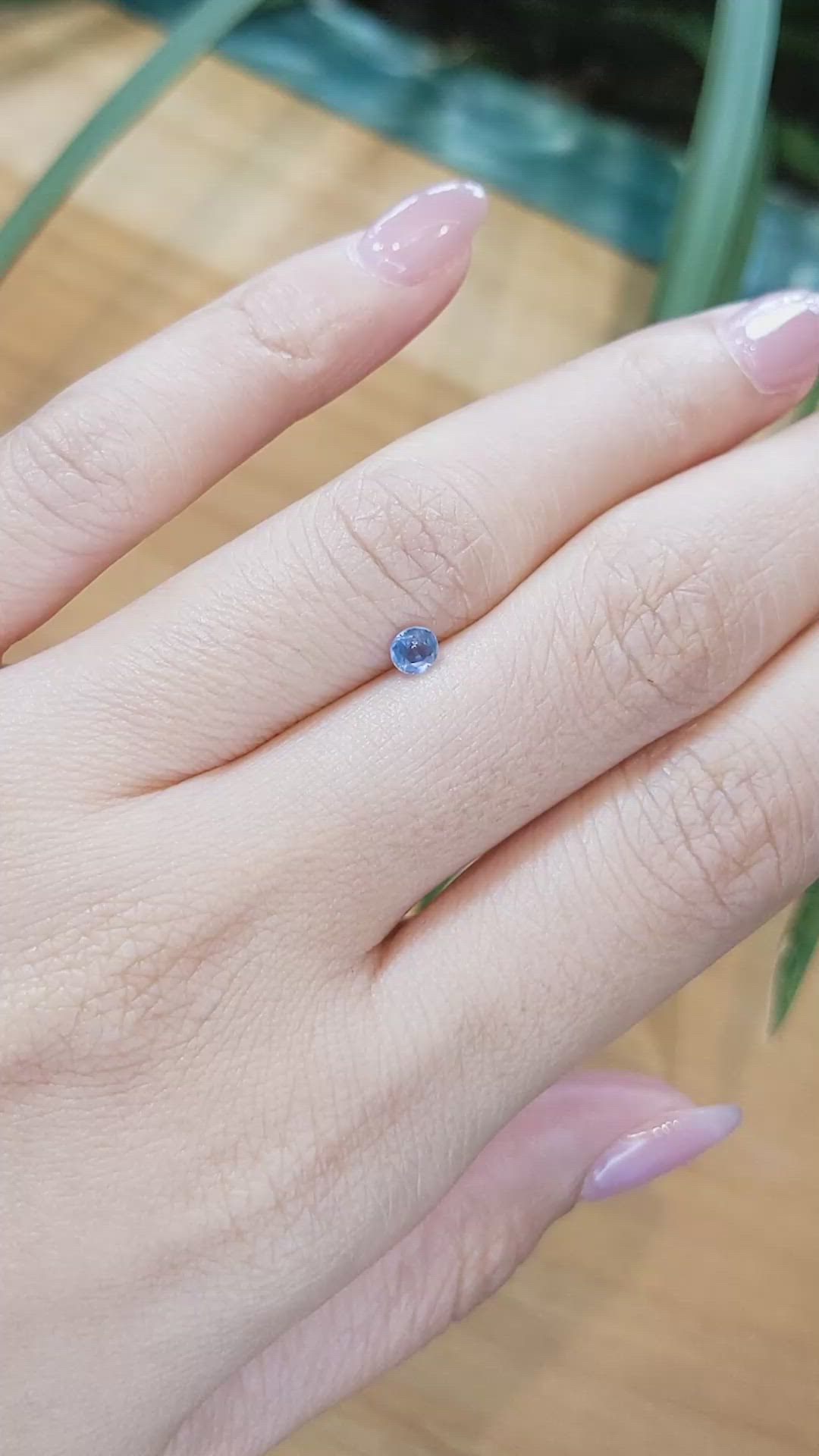 0.22 Ct. Blue Sapphire from Madagascar Size Video