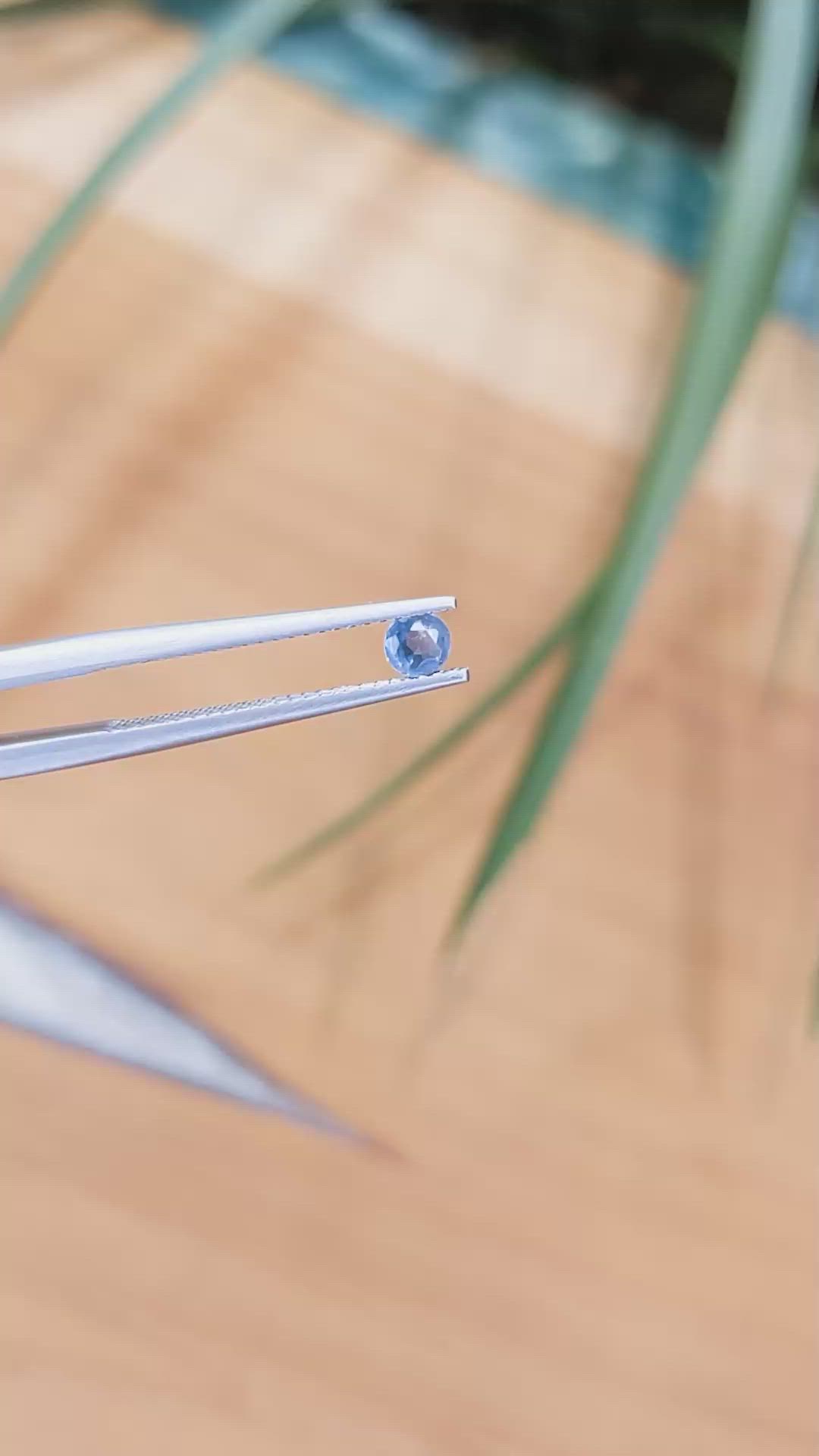 0.22 Ct. Blue Sapphire from Madagascar Size Video