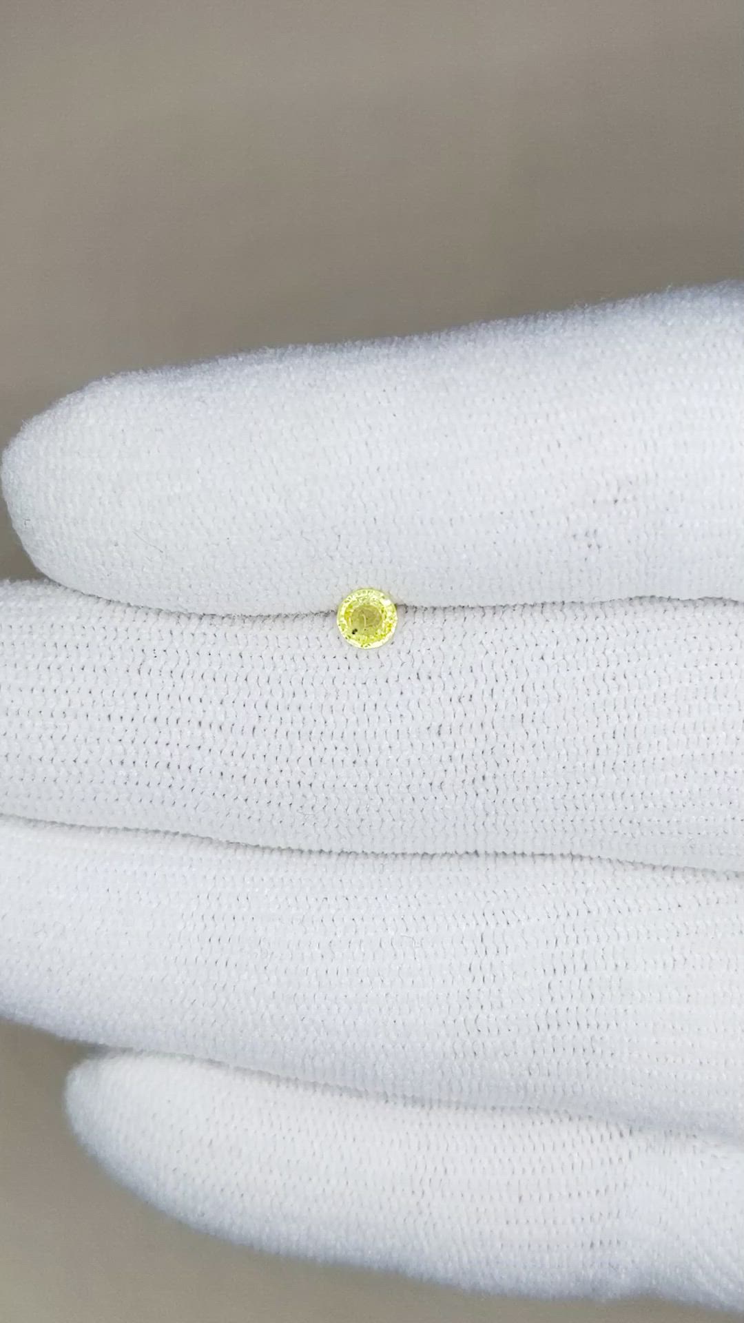 0.23 Ct. Yellow Sapphire from Madagascar Size Video