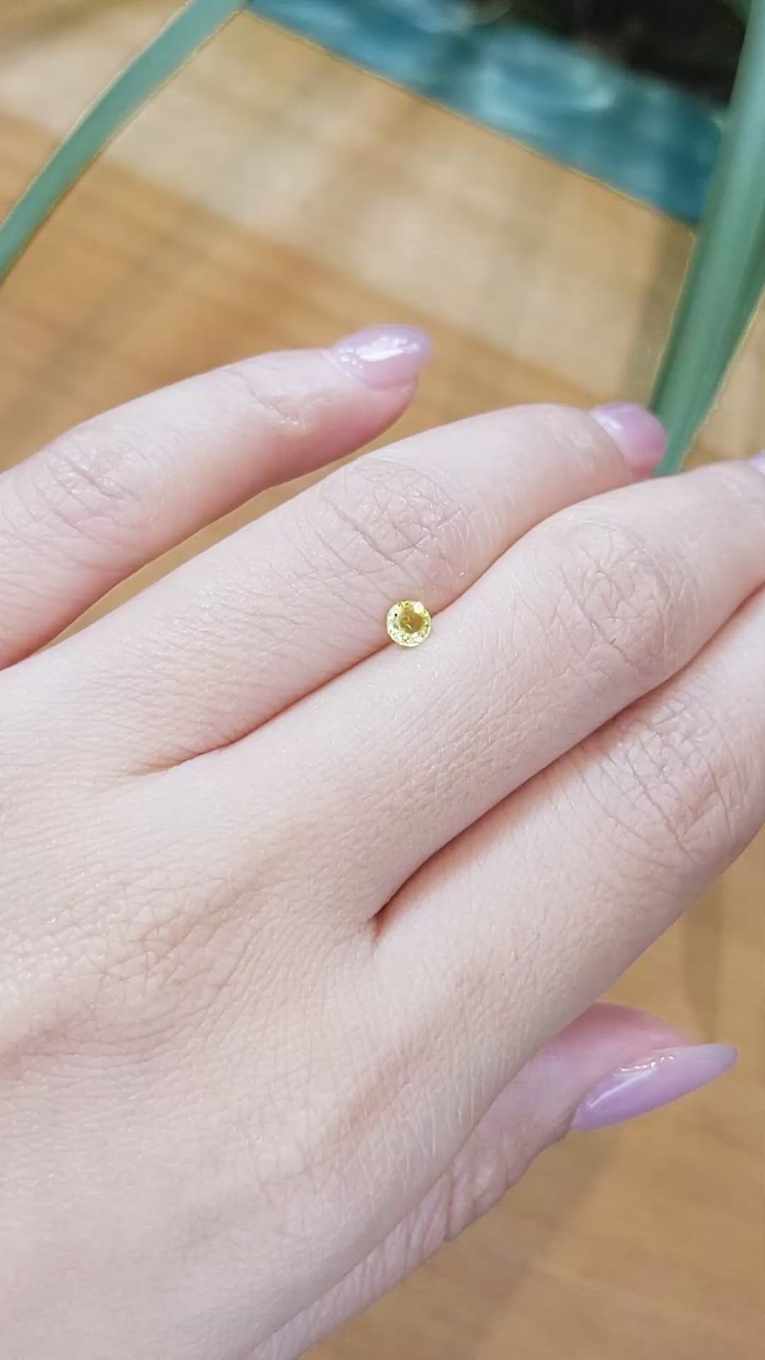 0.23 Ct. Yellow Sapphire from Madagascar Size Video