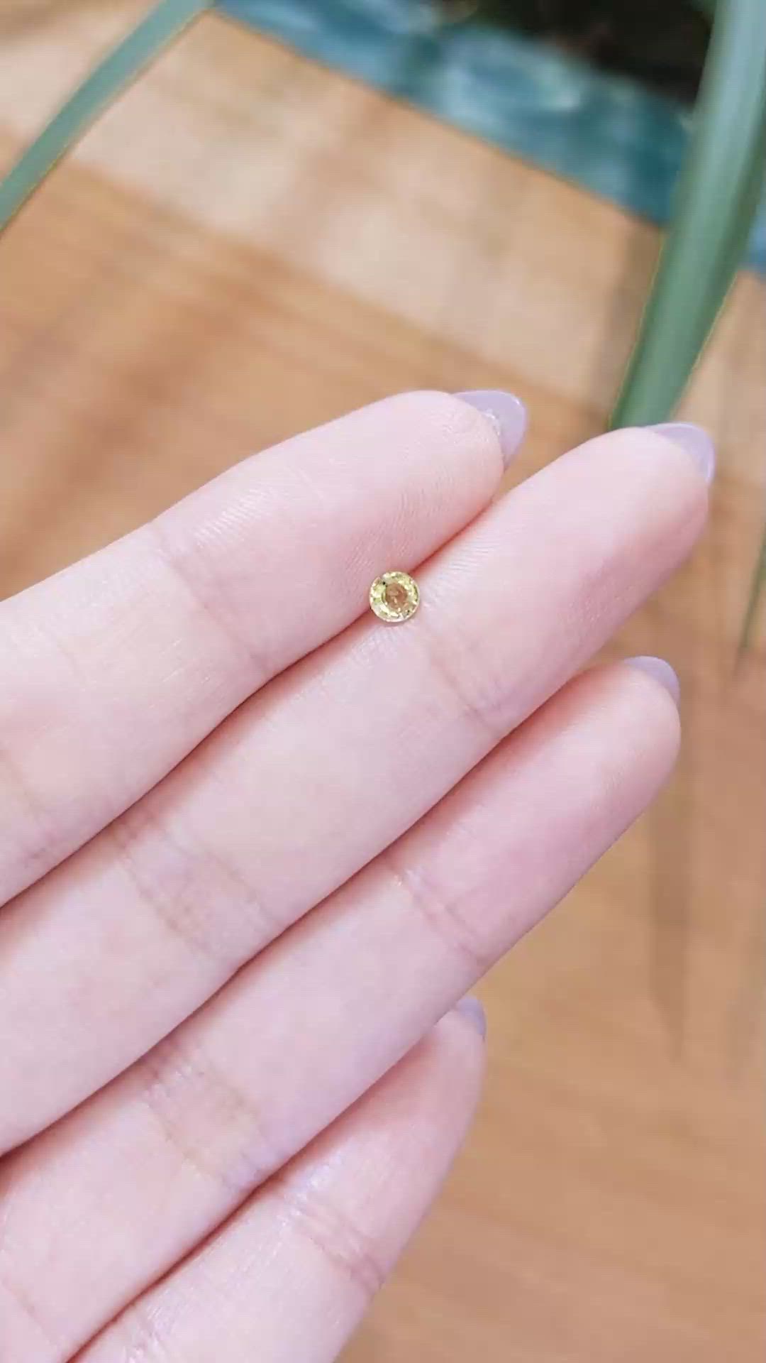 0.23 Ct. Yellow Sapphire from Madagascar Size Video