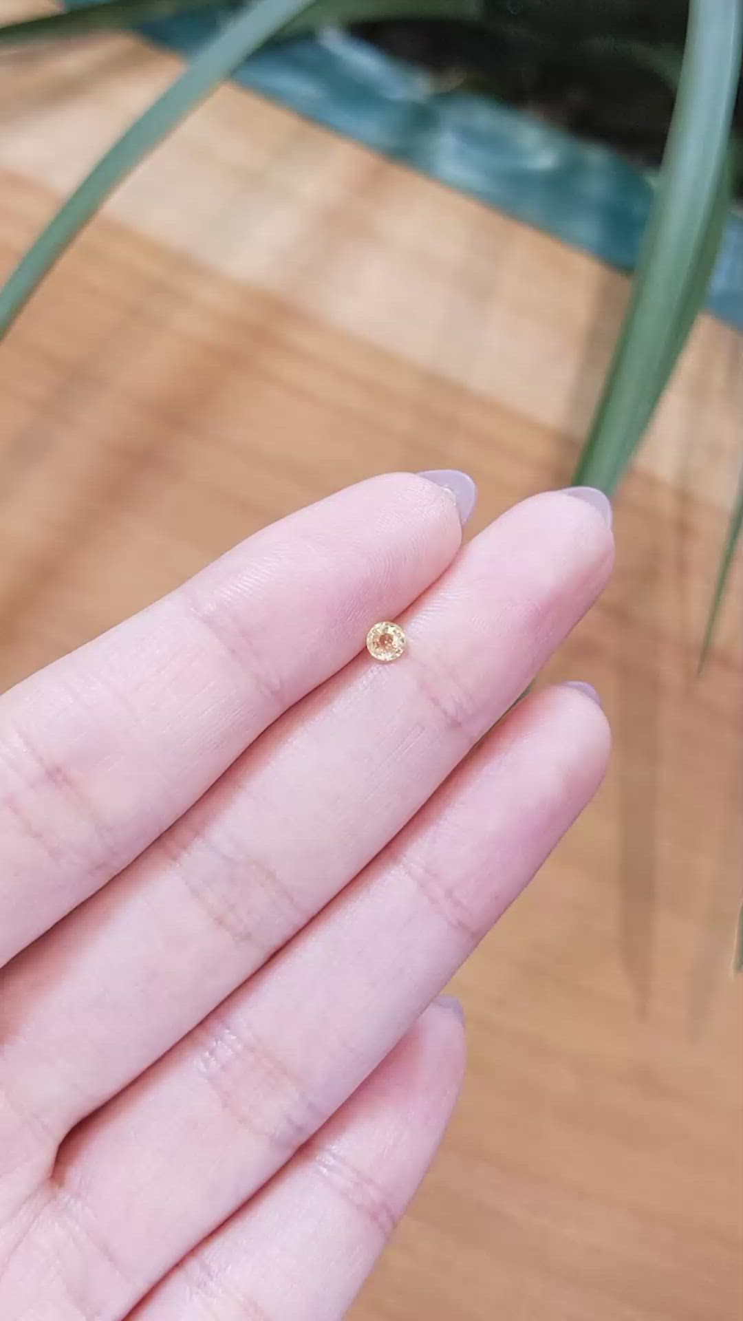 0.21 Ct. Yellow Sapphire from Madagascar Size Video