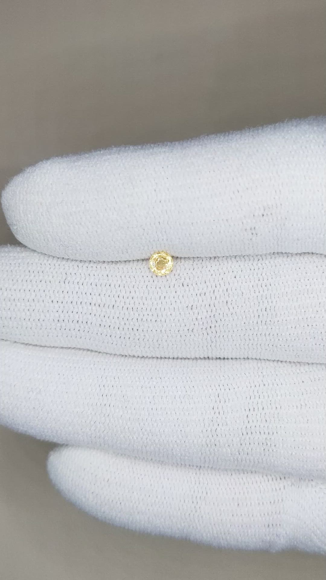 0.21 Ct. Yellow Sapphire from Madagascar Size Video