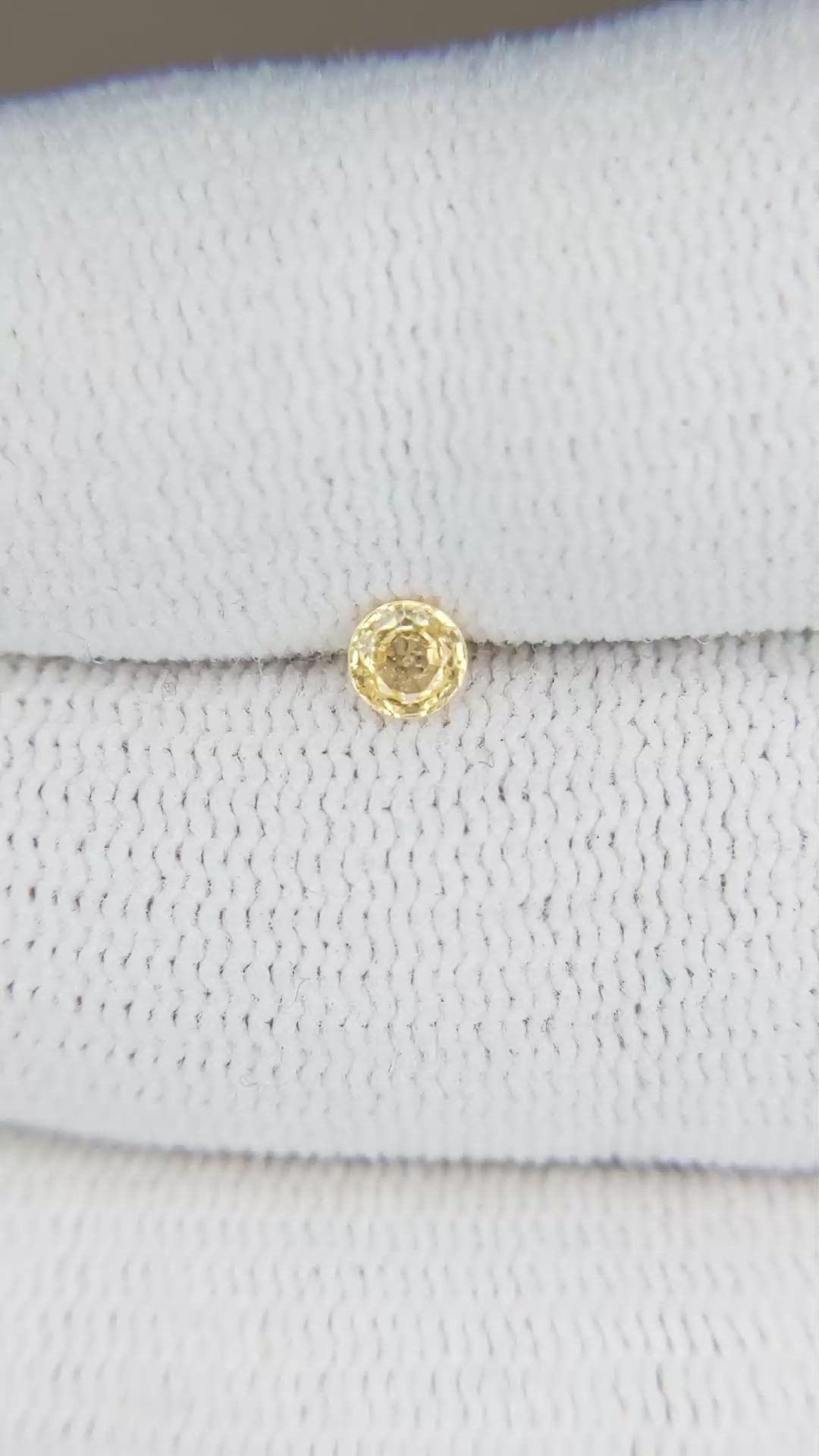 0.21 Ct. Yellow Sapphire from Madagascar Size Video