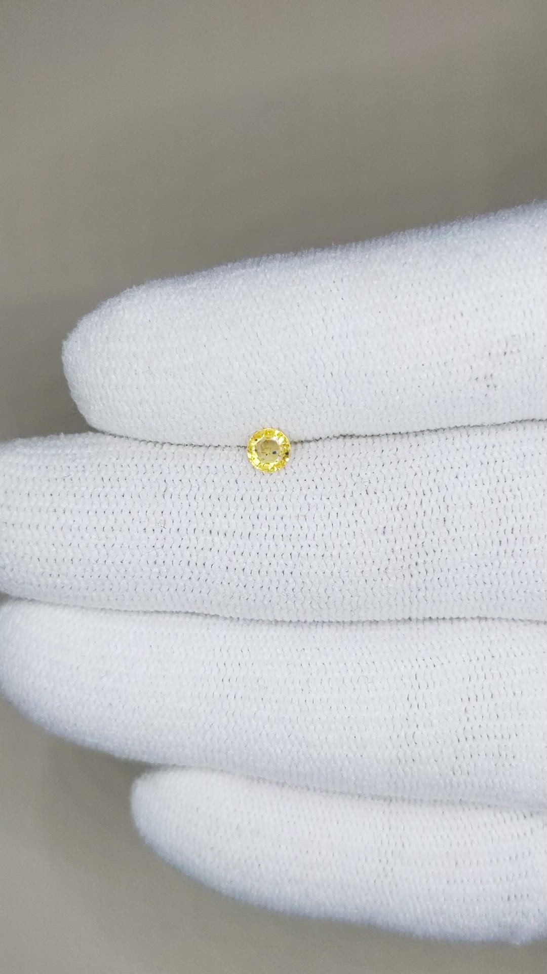 0.21 Ct. Yellow Sapphire from Madagascar Size Video