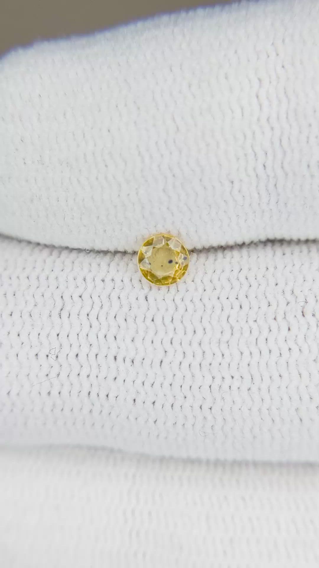 0.21 Ct. Yellow Sapphire from Madagascar Size Video