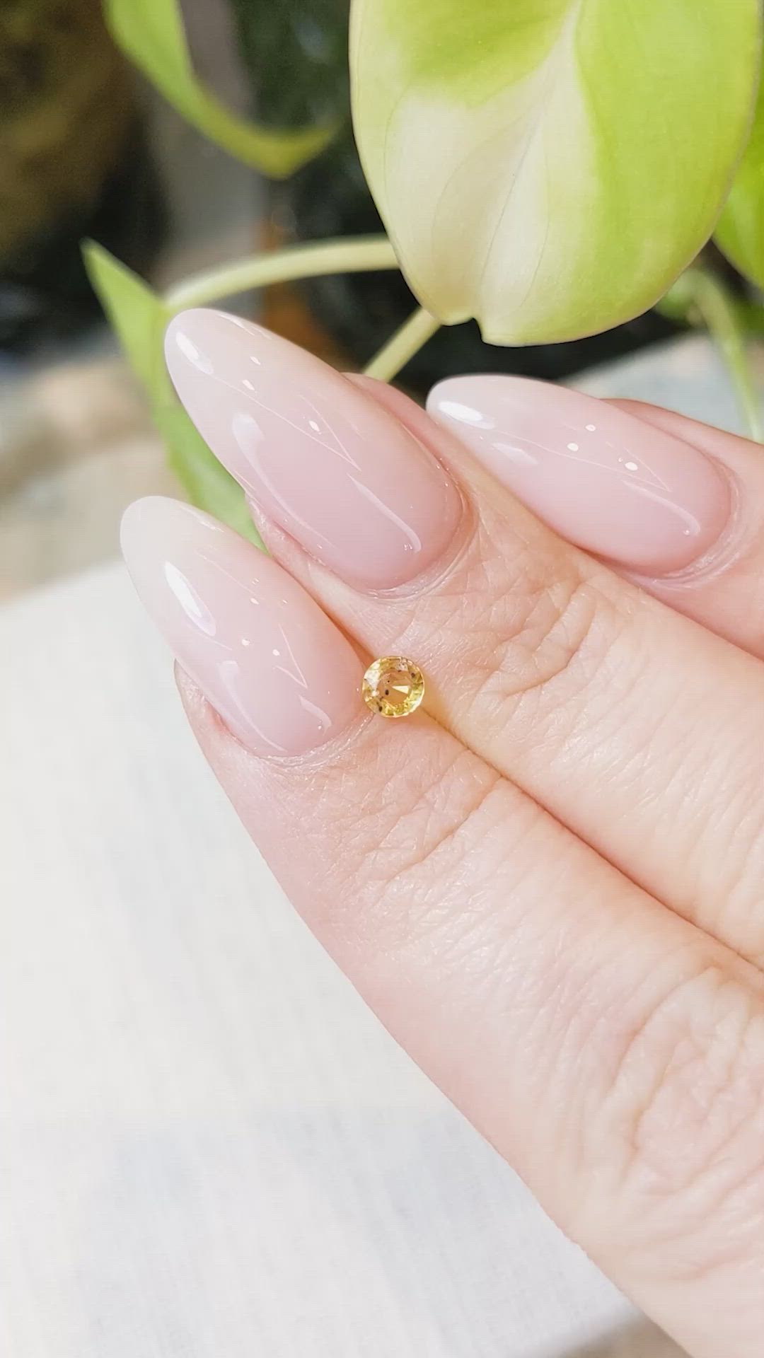 0.21 Ct. Yellow Sapphire from Madagascar Size Video