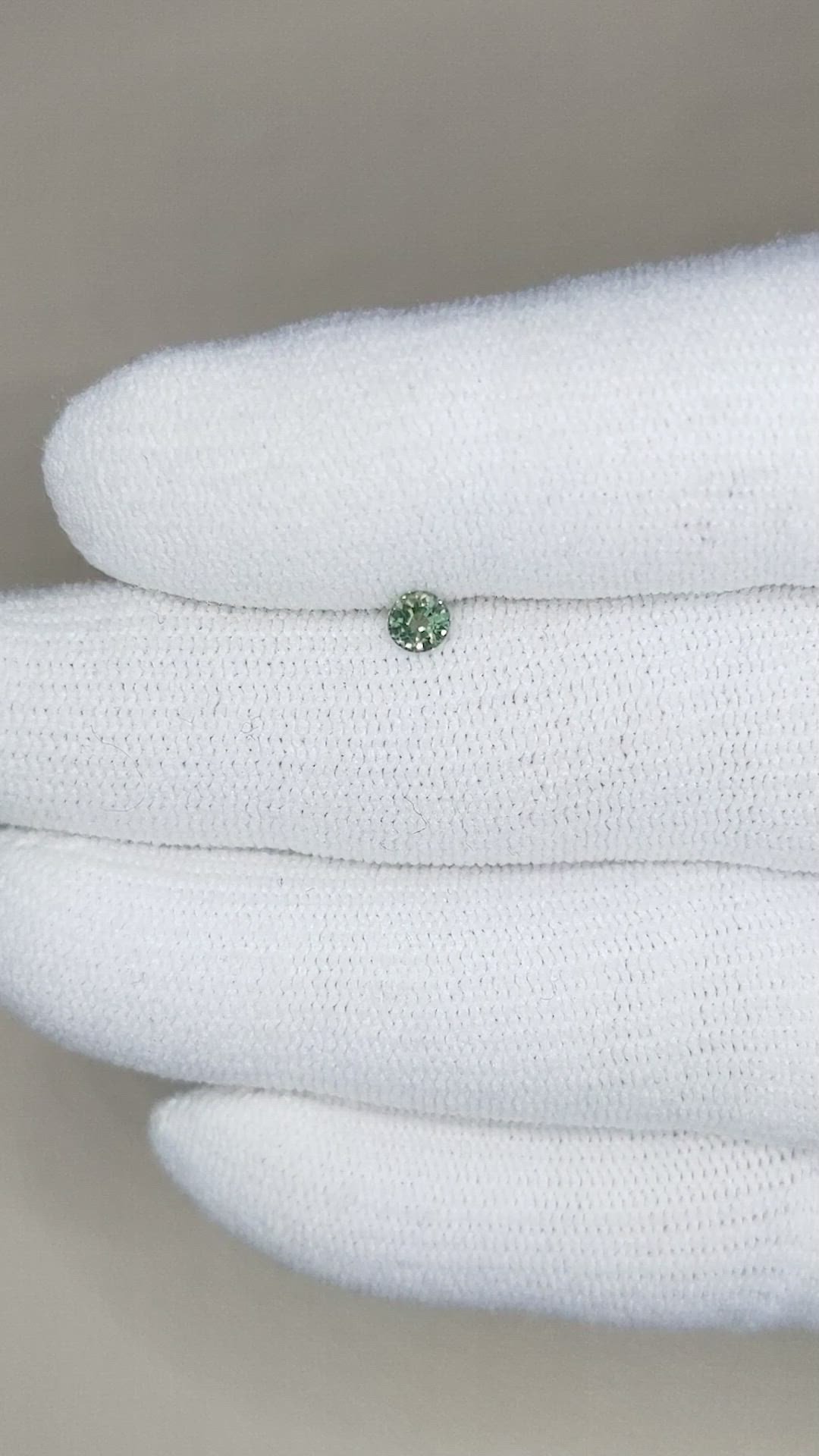 0.22 Ct. Bluish Green Sapphire from Thailand Size Video
