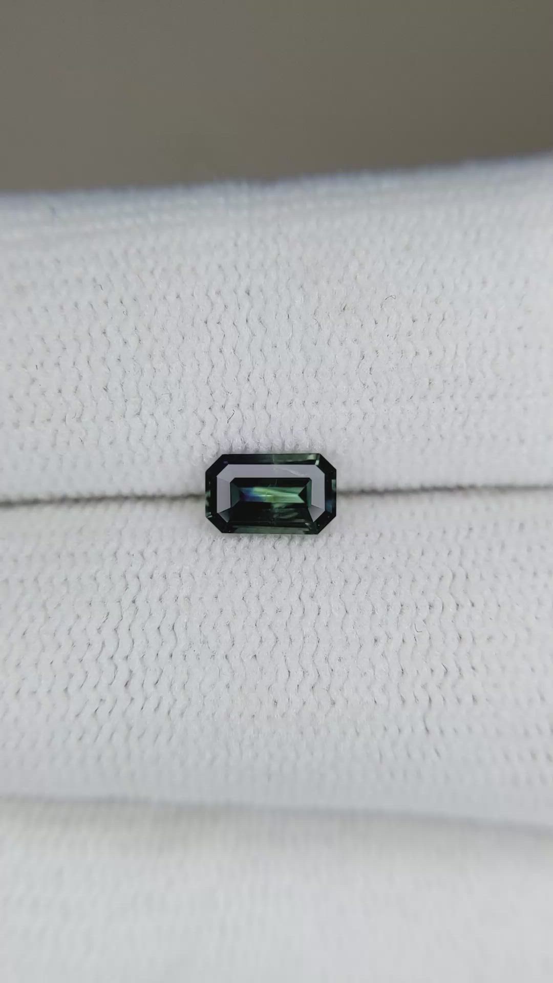 0.57 Ct. Bluish Green Sapphire from Madagascar Size Video