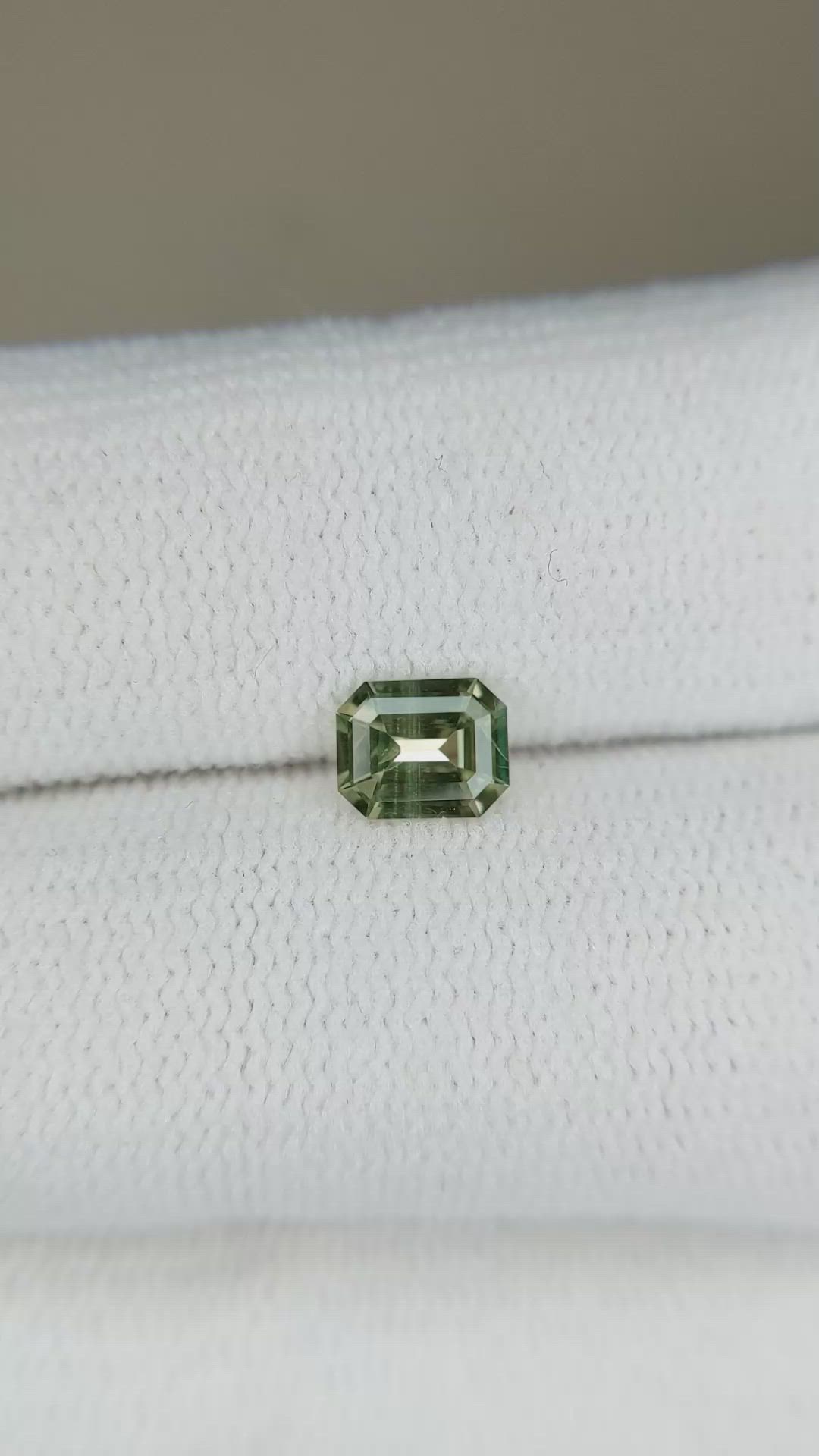 0.58 Ct. Green Sapphire from Madagascar Size Video
