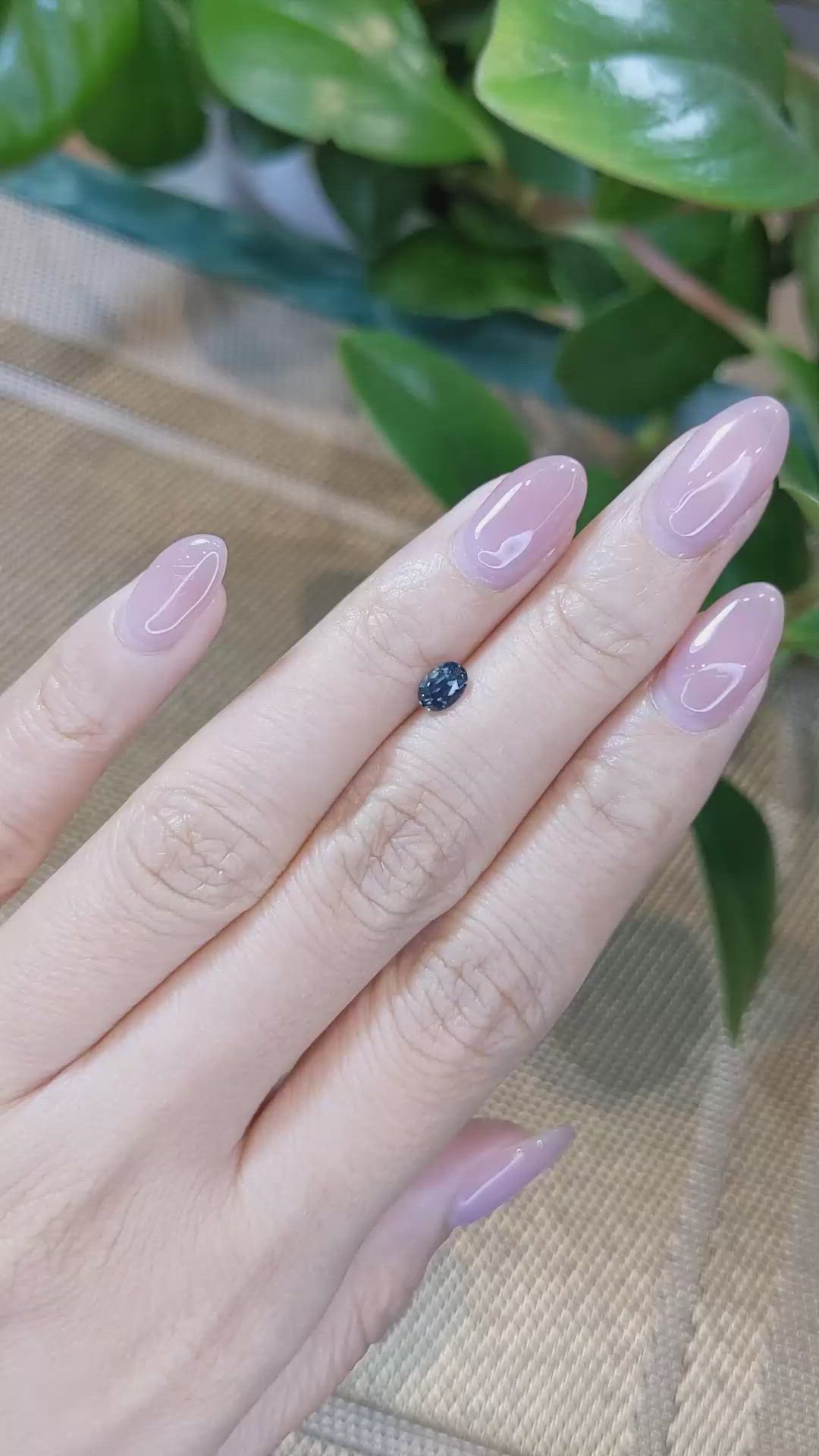 0.55 Ct. Greenish Blue Sapphire from Madagascar Size Video