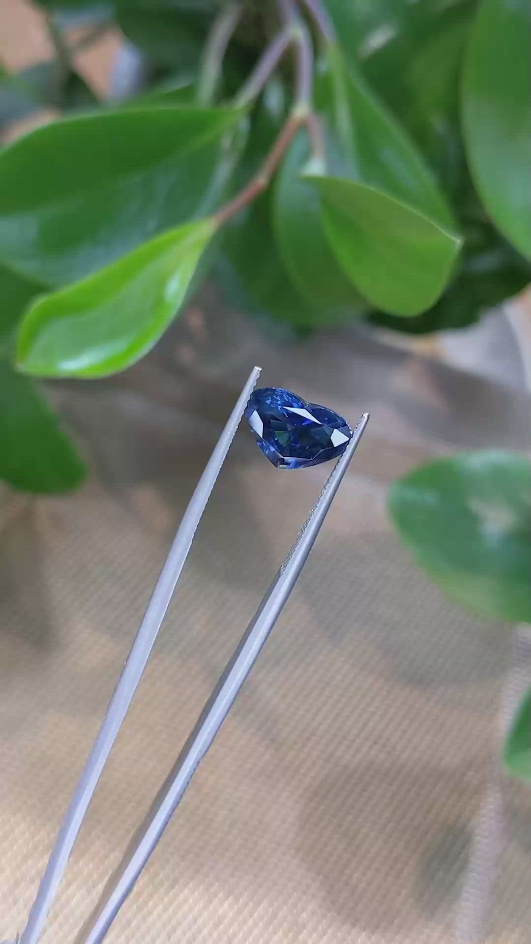 3.59 Ct. Blue Sapphire from Thailand Size Video