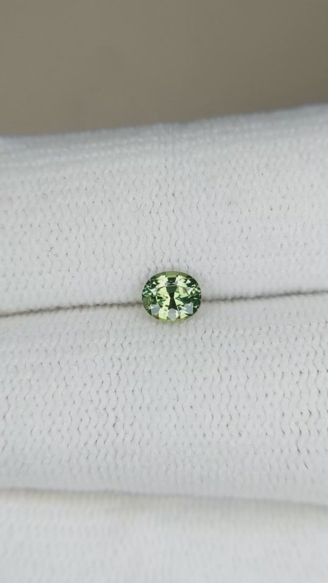 0.41 Ct. Green Sapphire from Madagascar Size Video