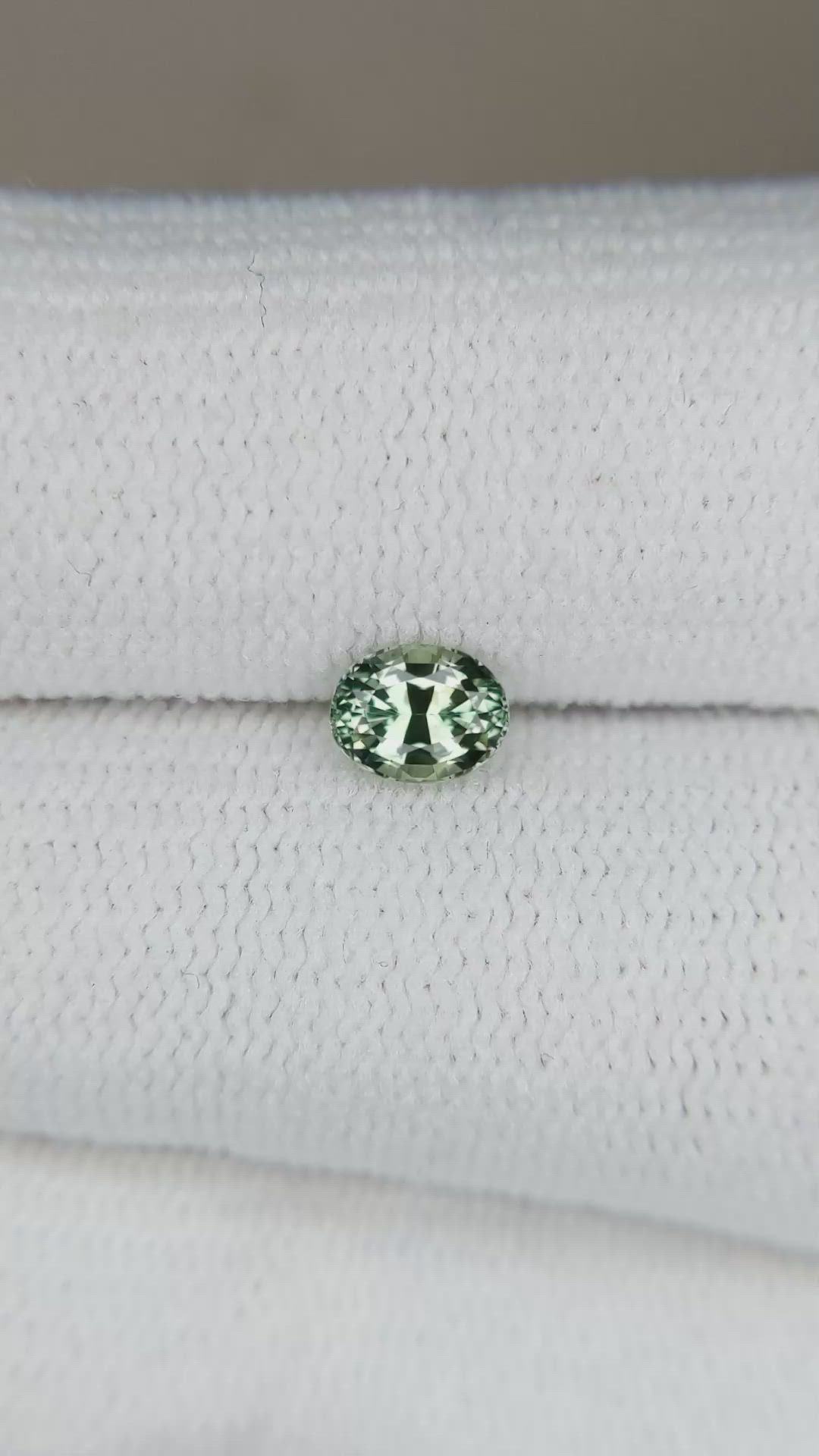 0.50 Ct. Bluish Green Sapphire from Madagascar Size Video