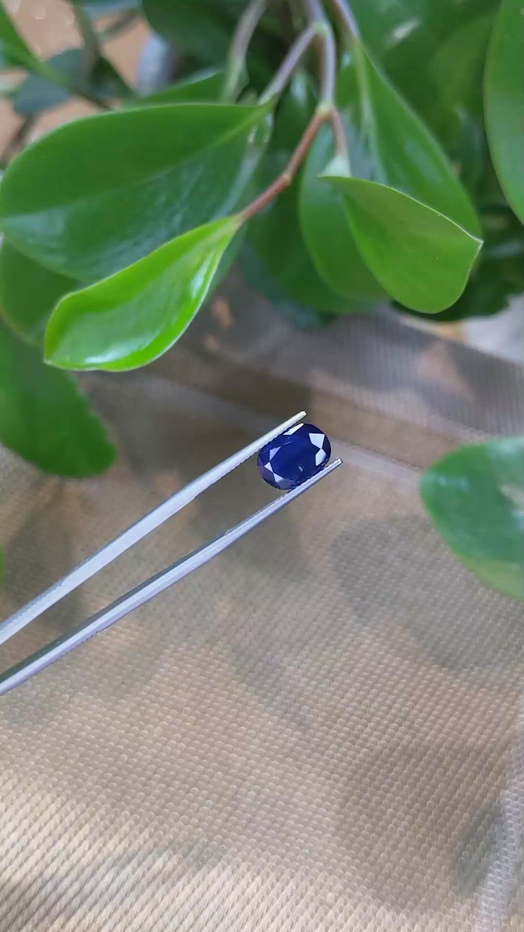 3.34 Ct. Blue Sapphire from Thailand Size Video