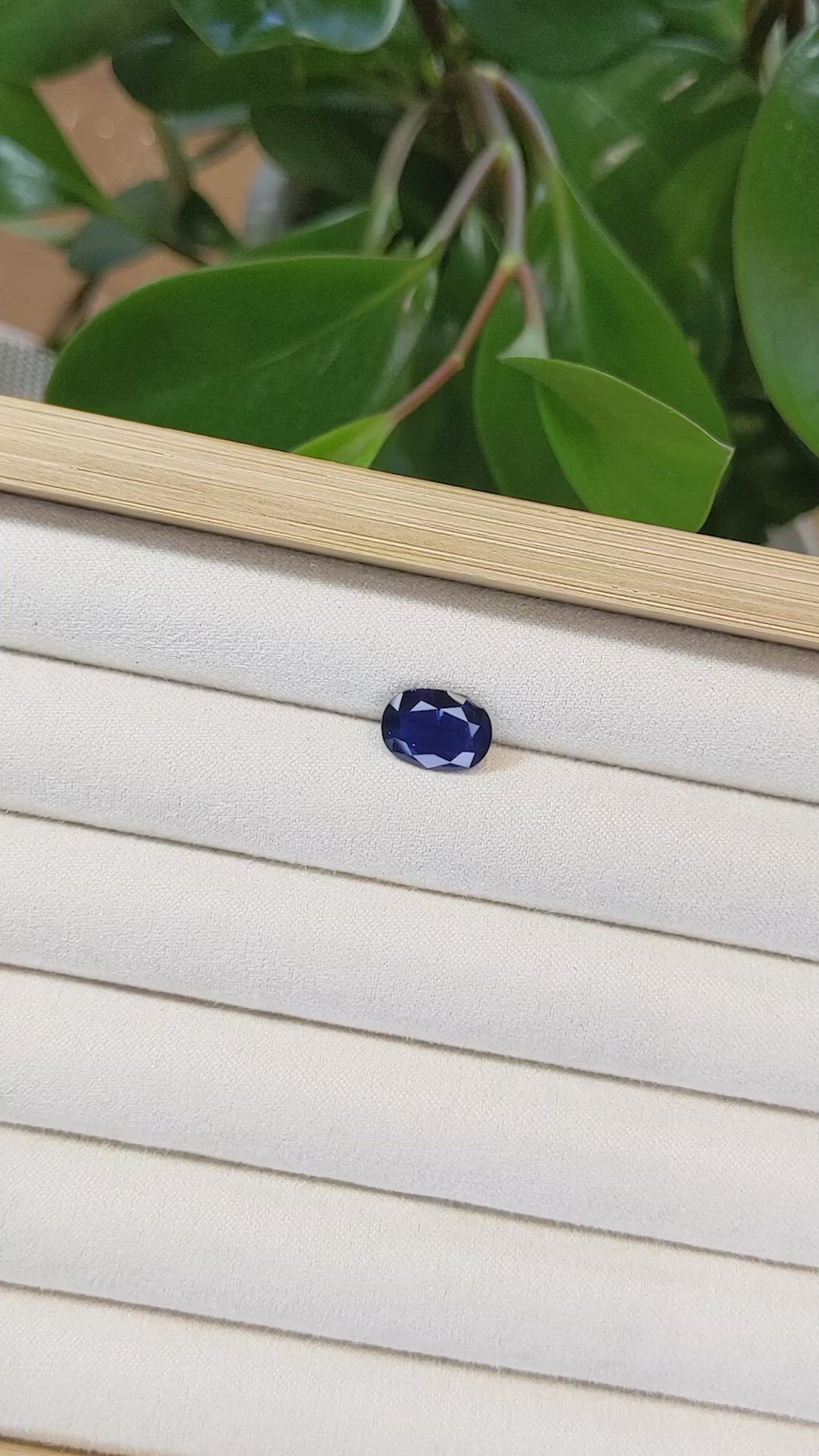 3.34 Ct. Blue Sapphire from Thailand Size Video