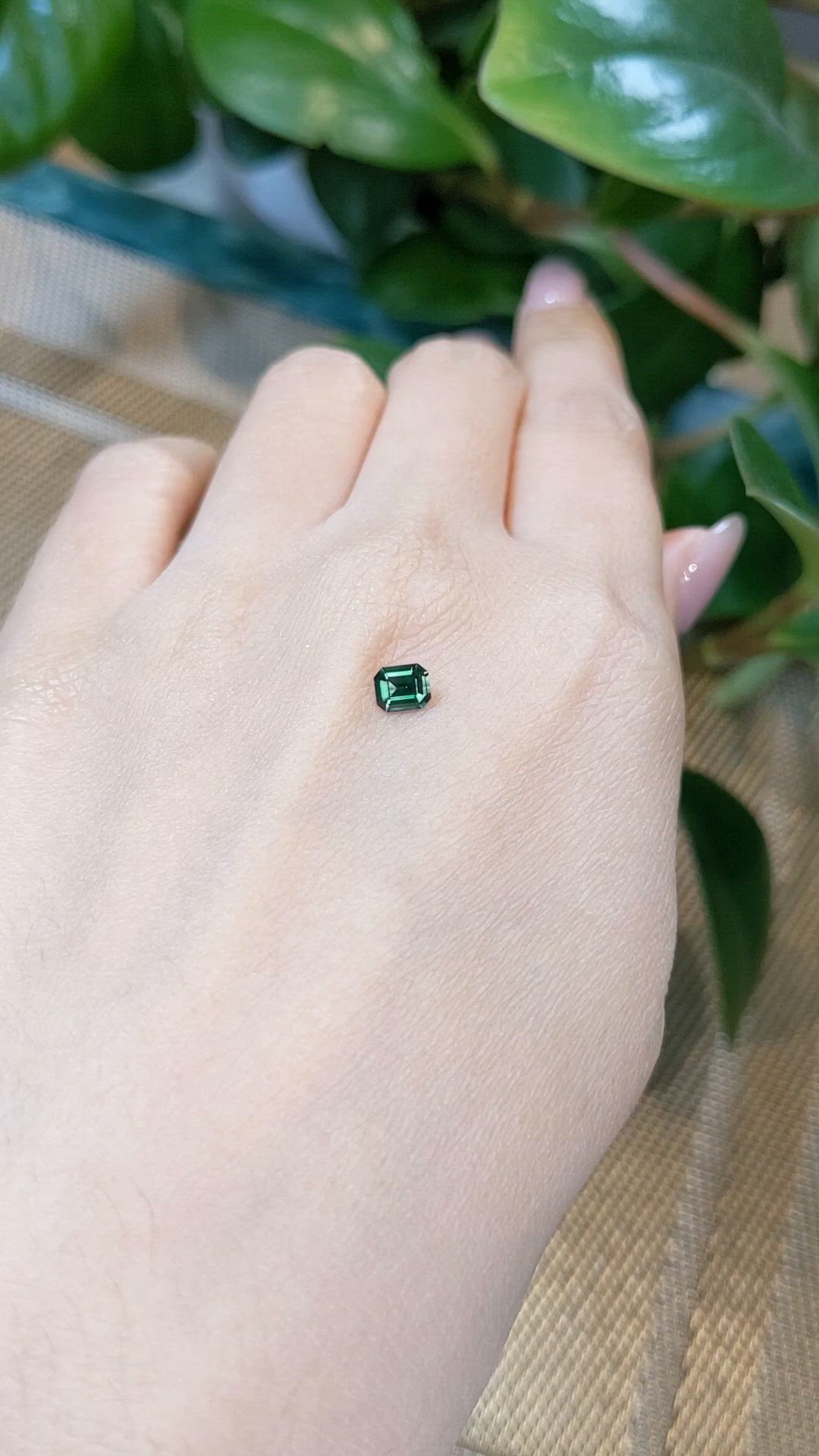 0.47 Ct. Bluish Green Sapphire from Madagascar Size Video