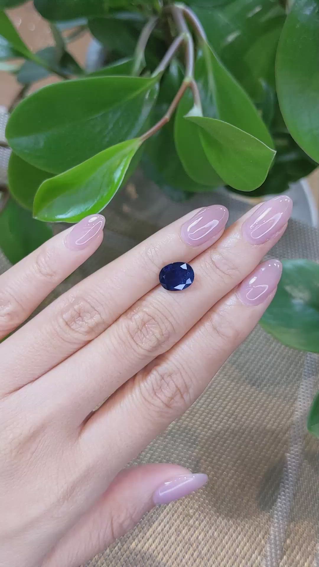 3.79 Ct. Blue Sapphire from Thailand Size Video
