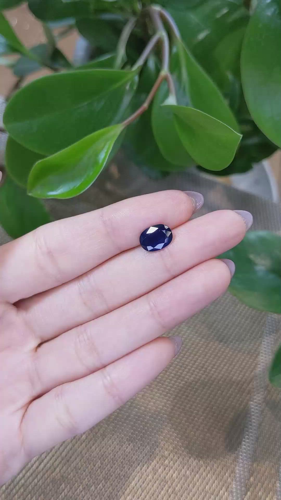 2.73 Ct. Blue Sapphire from Thailand Size Video