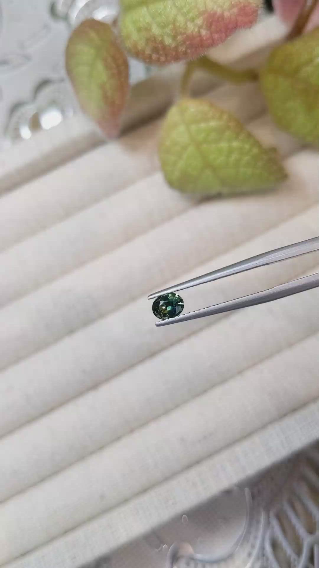 0.50 Ct. Bluish Green Sapphire from Madagascar Size Video