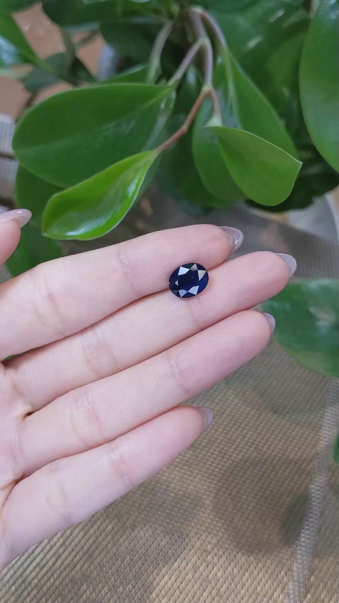 3.49 Ct. Blue Sapphire from Thailand Size Video