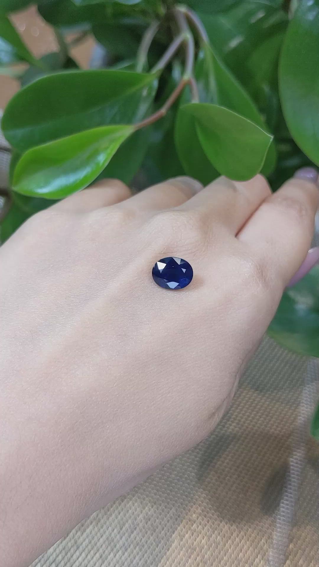 3.49 Ct. Blue Sapphire from Thailand Size Video