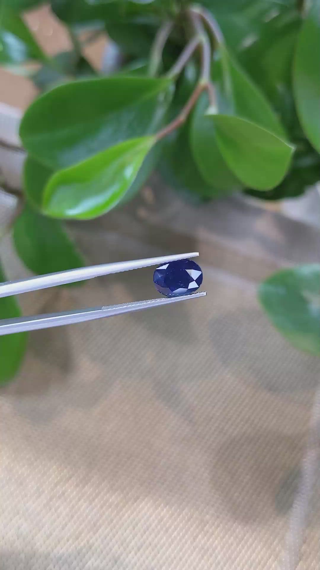 2.87 Ct. Blue Sapphire from Thailand Size Video