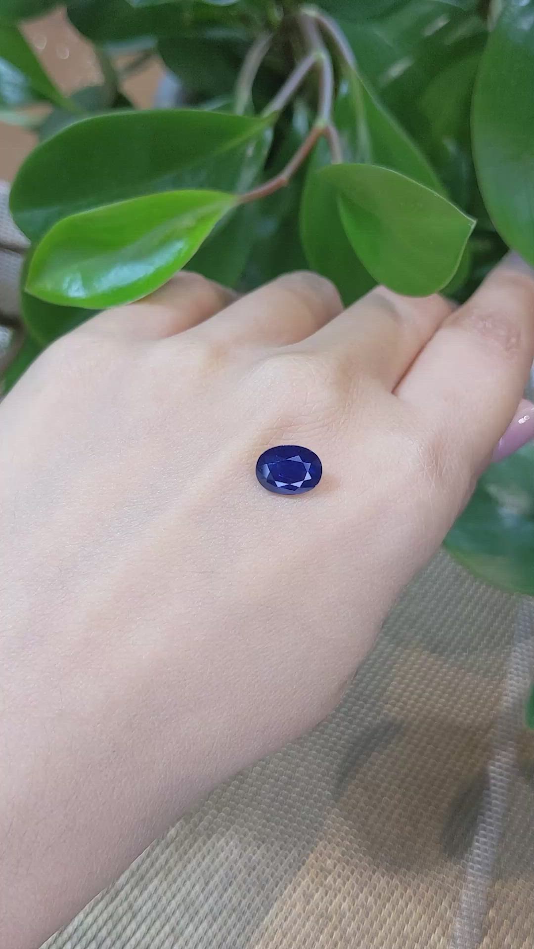 2.87 Ct. Blue Sapphire from Thailand Size Video