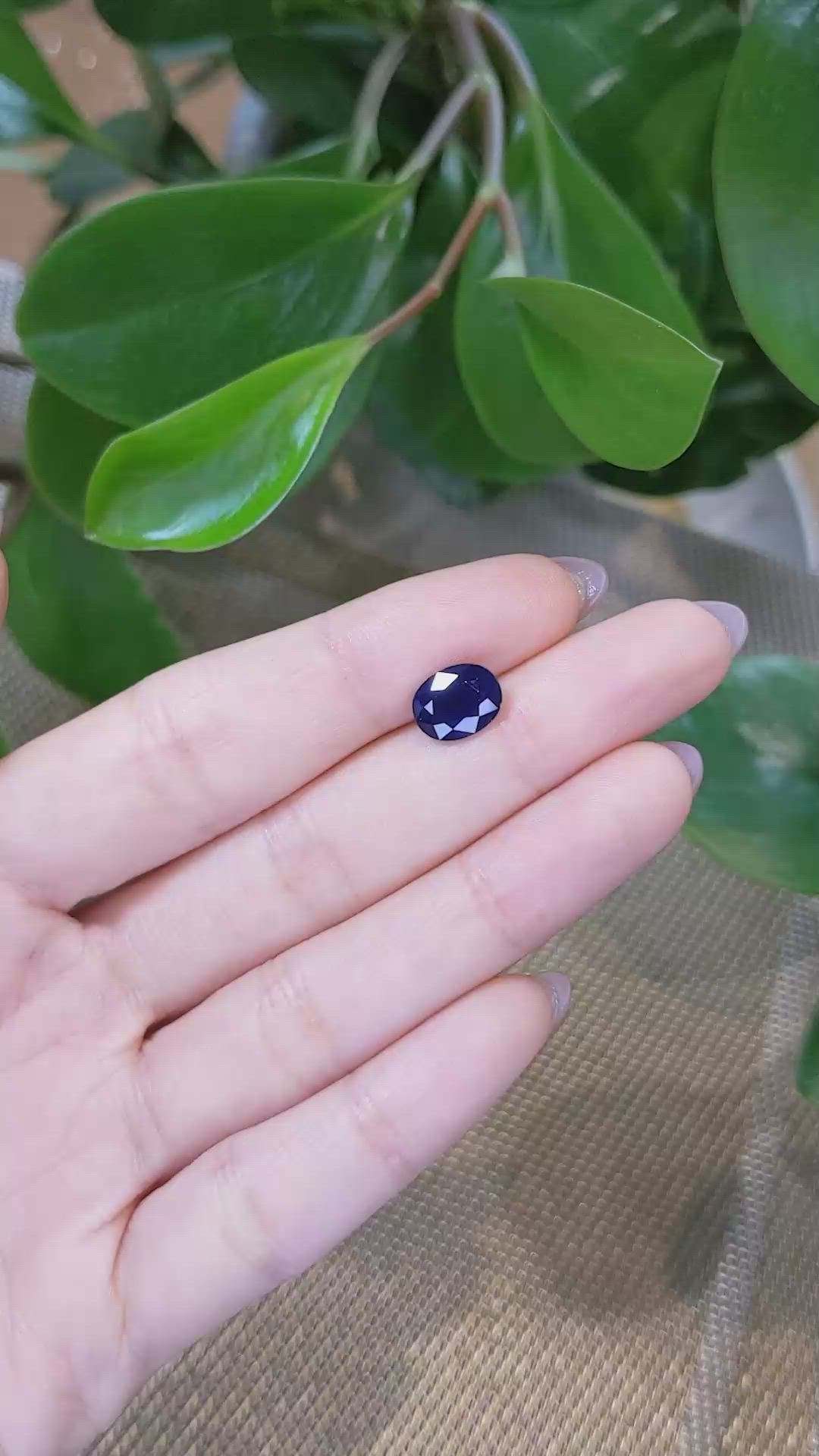 2.87 Ct. Blue Sapphire from Thailand Size Video