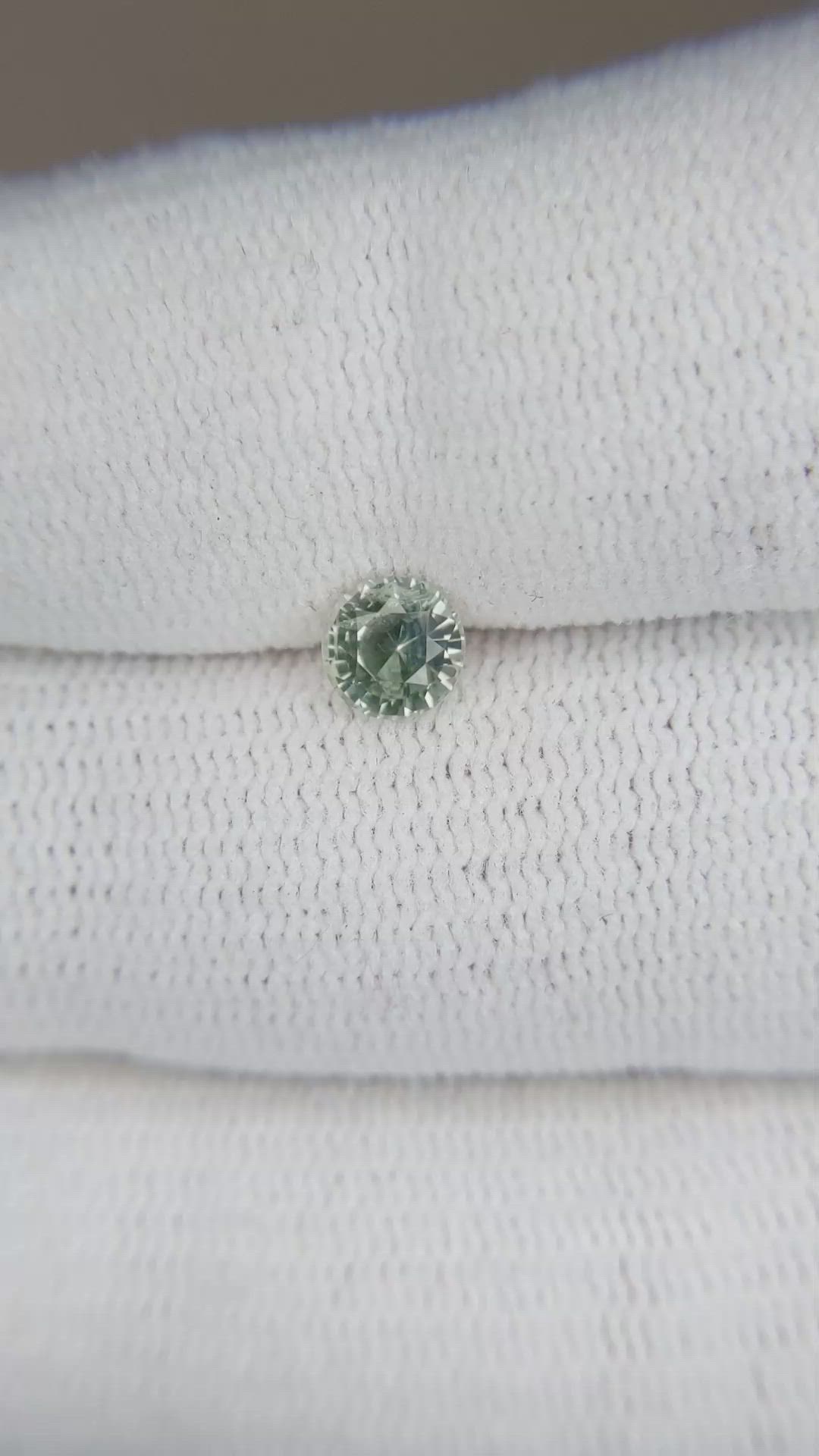 0.58 Ct. Yellowish Green Sapphire from Madagascar Size Video