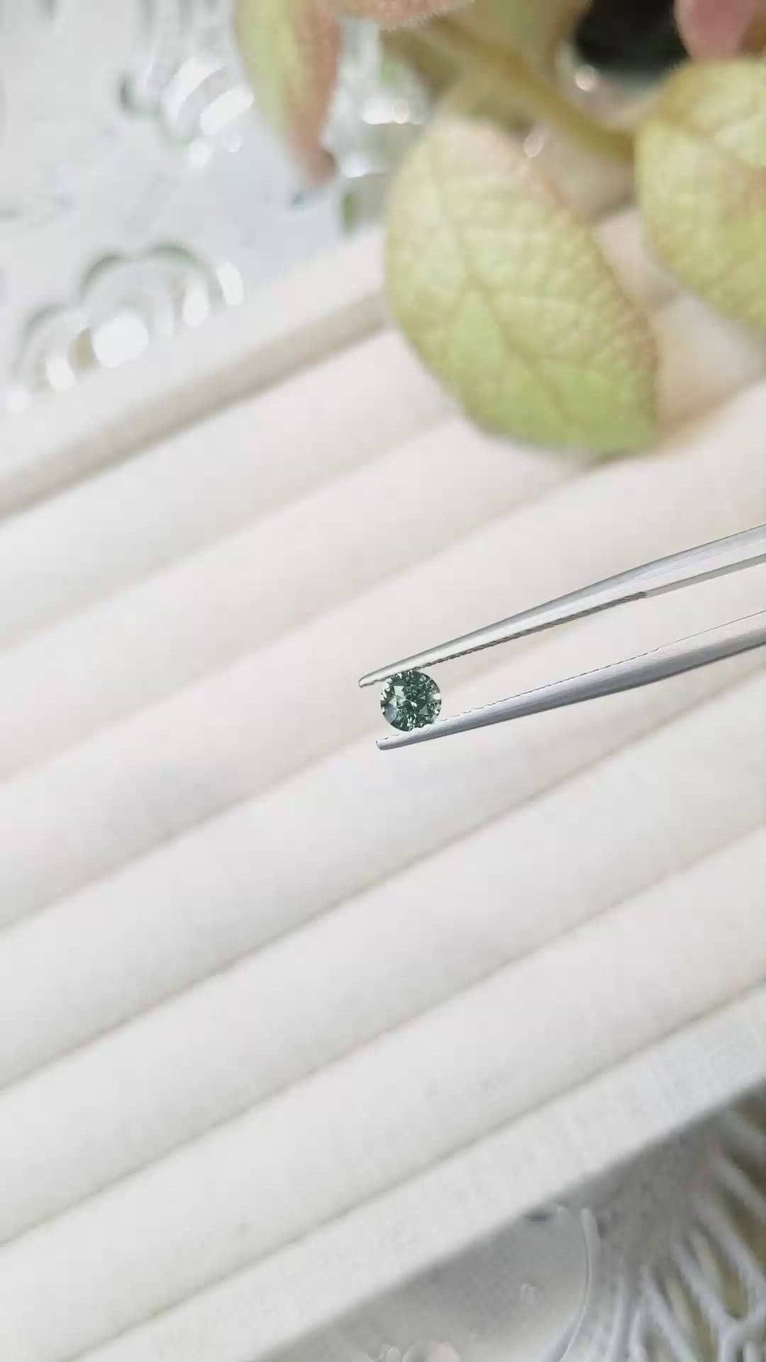 0.33 Ct. Bluish Green Sapphire from Madagascar Size Video