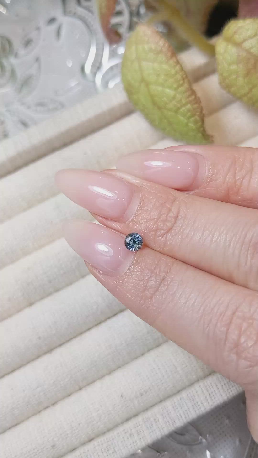 0.39 Ct. Greenish Blue Sapphire from Madagascar Size Video