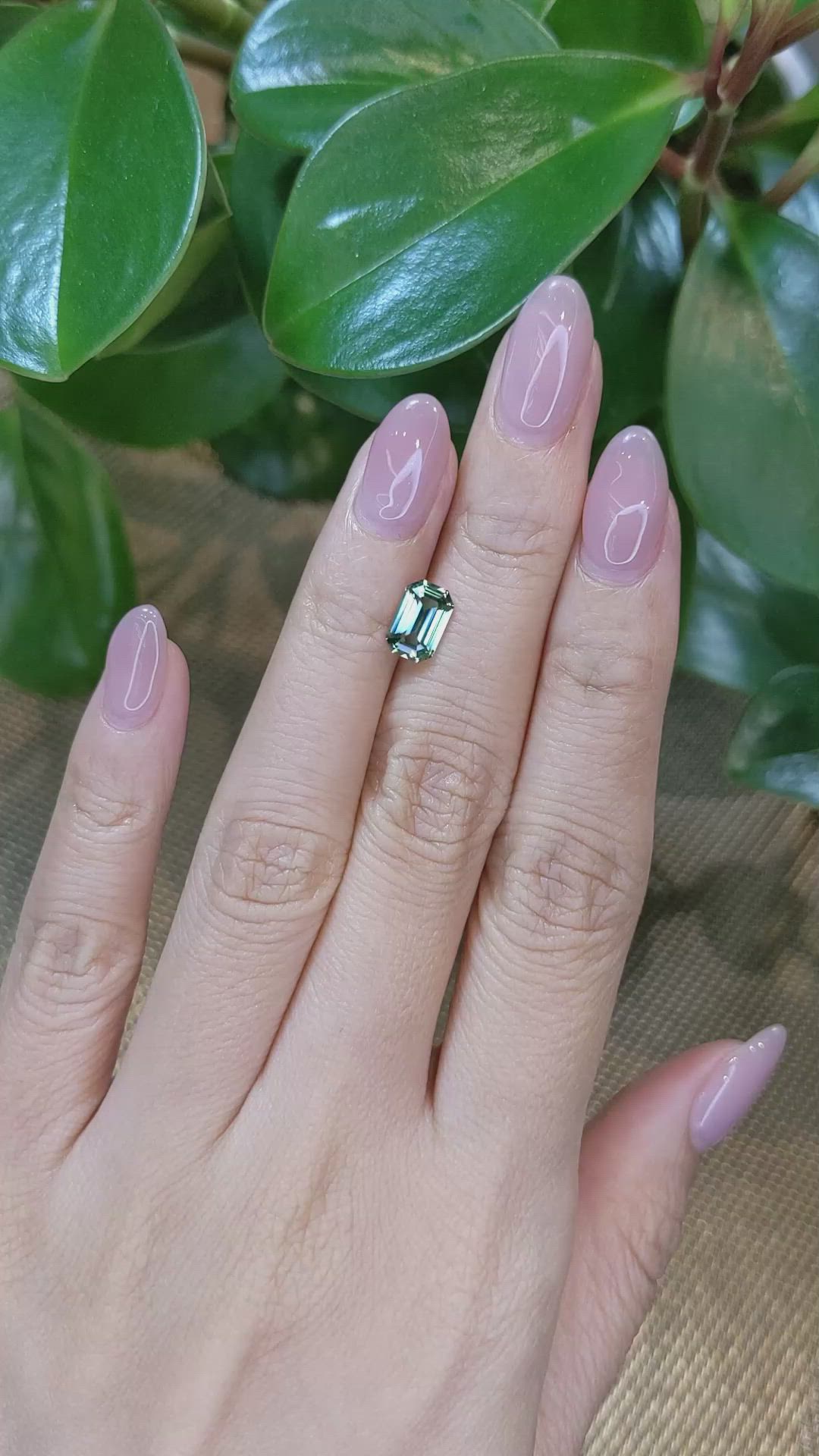 1.68 Ct. Yellowish Green Sapphire from Madagascar Size Video