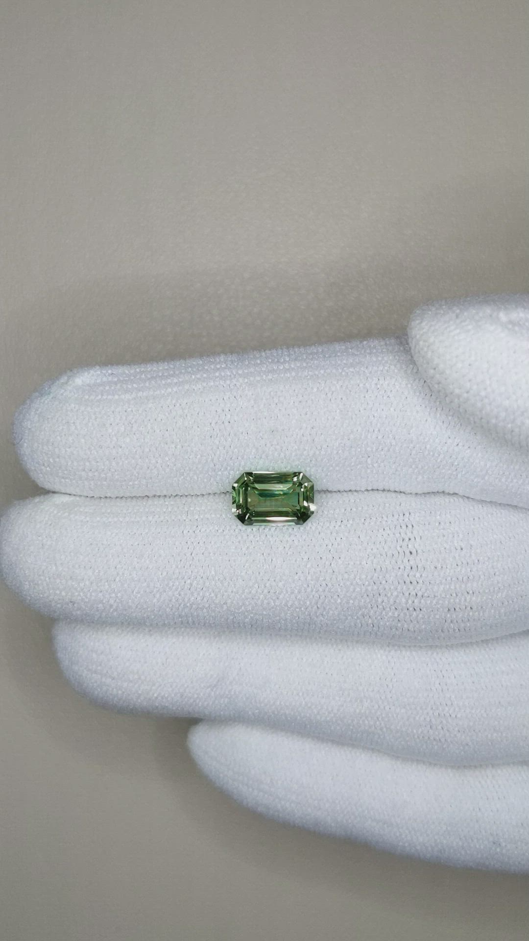 1.68 Ct. Yellowish Green Sapphire from Madagascar Size Video