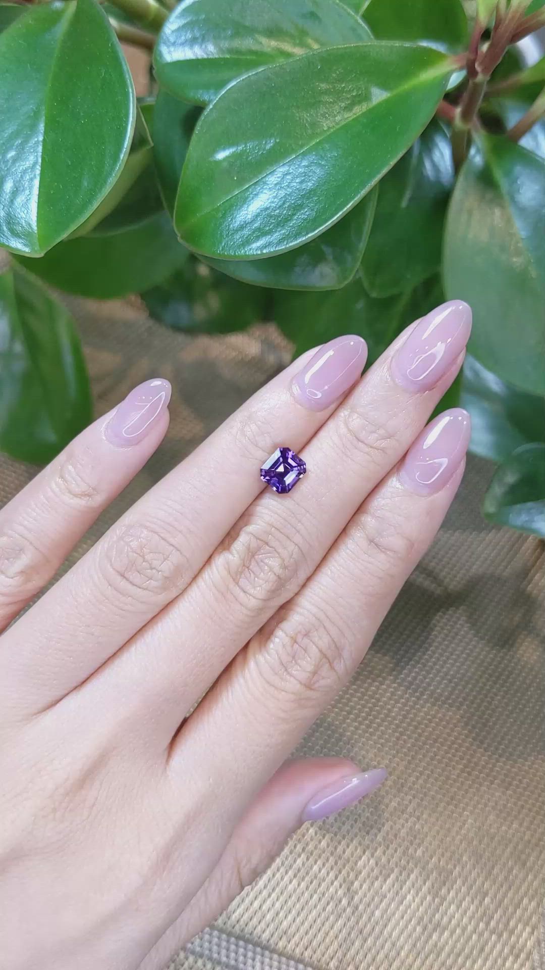 1.60 Ct. Purple Sapphire from Ceylon (Sri Lanka) Size Video
