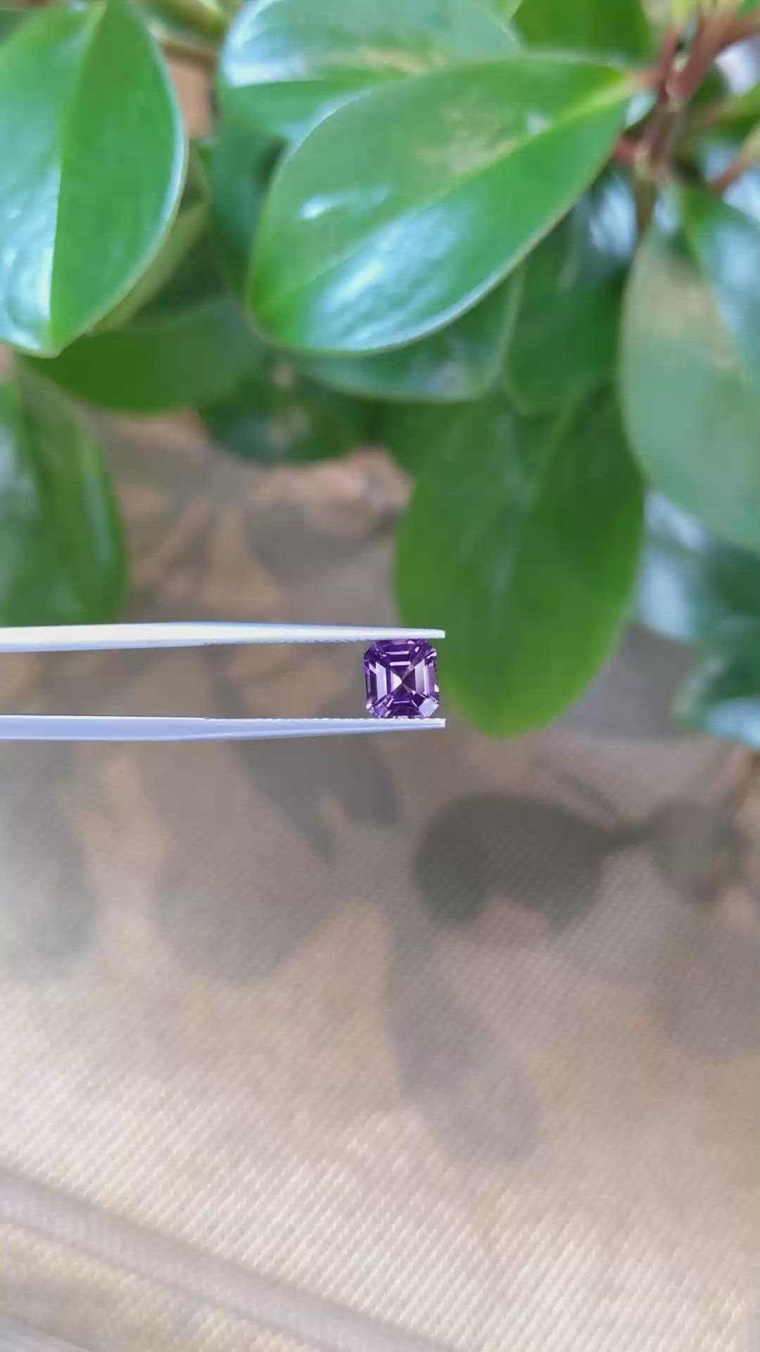 1.60 Ct. Purple Sapphire from Ceylon (Sri Lanka) Size Video