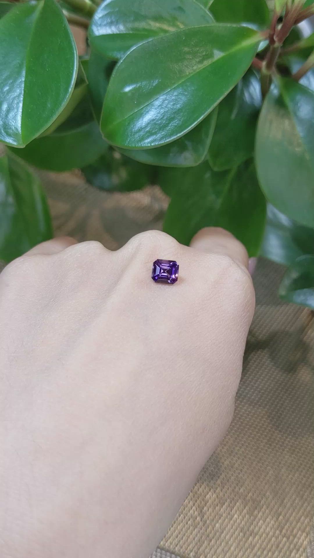 1.60 Ct. Purple Sapphire from Ceylon (Sri Lanka) Size Video