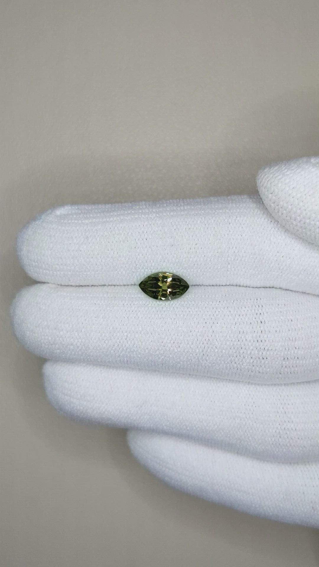 1.28 Ct. Green Sapphire from Madagascar Size Video